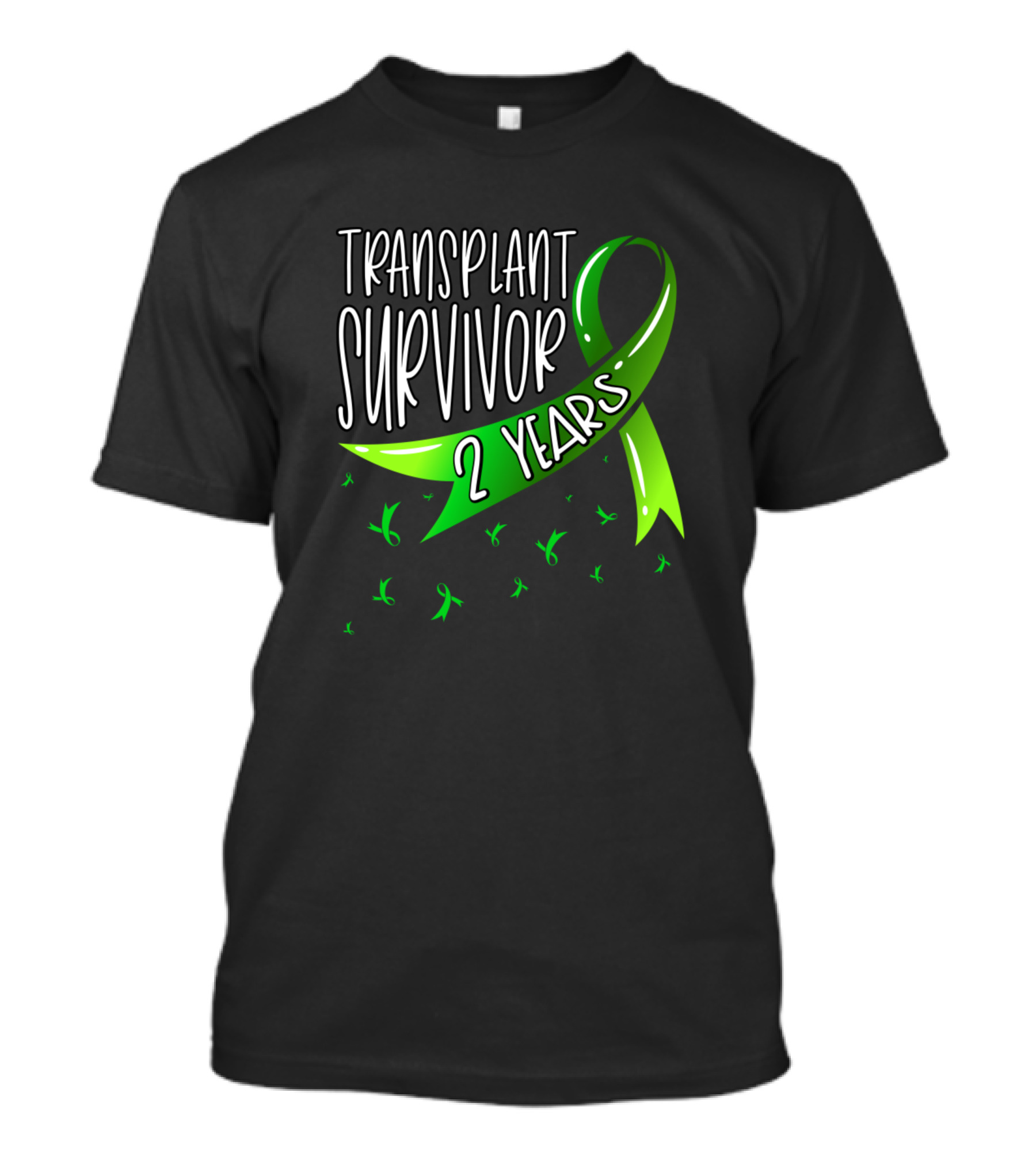 Transplant Survivor 2 Years Green Ribbon T-Shirt