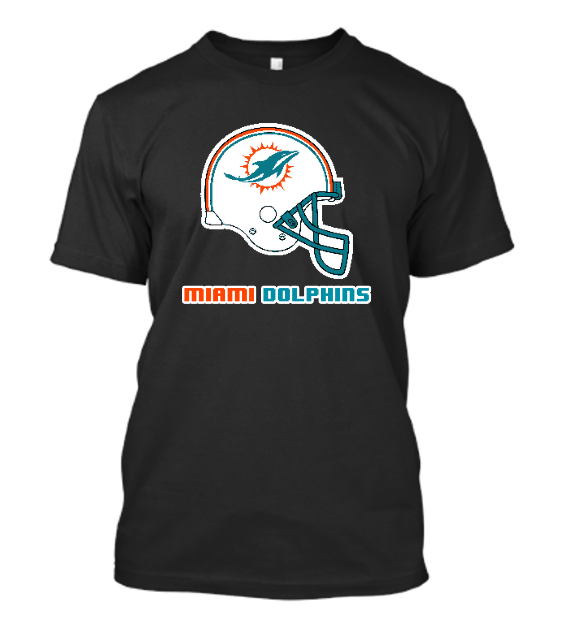 Miami Dolphins 8 Bit Helmet T-Shirt