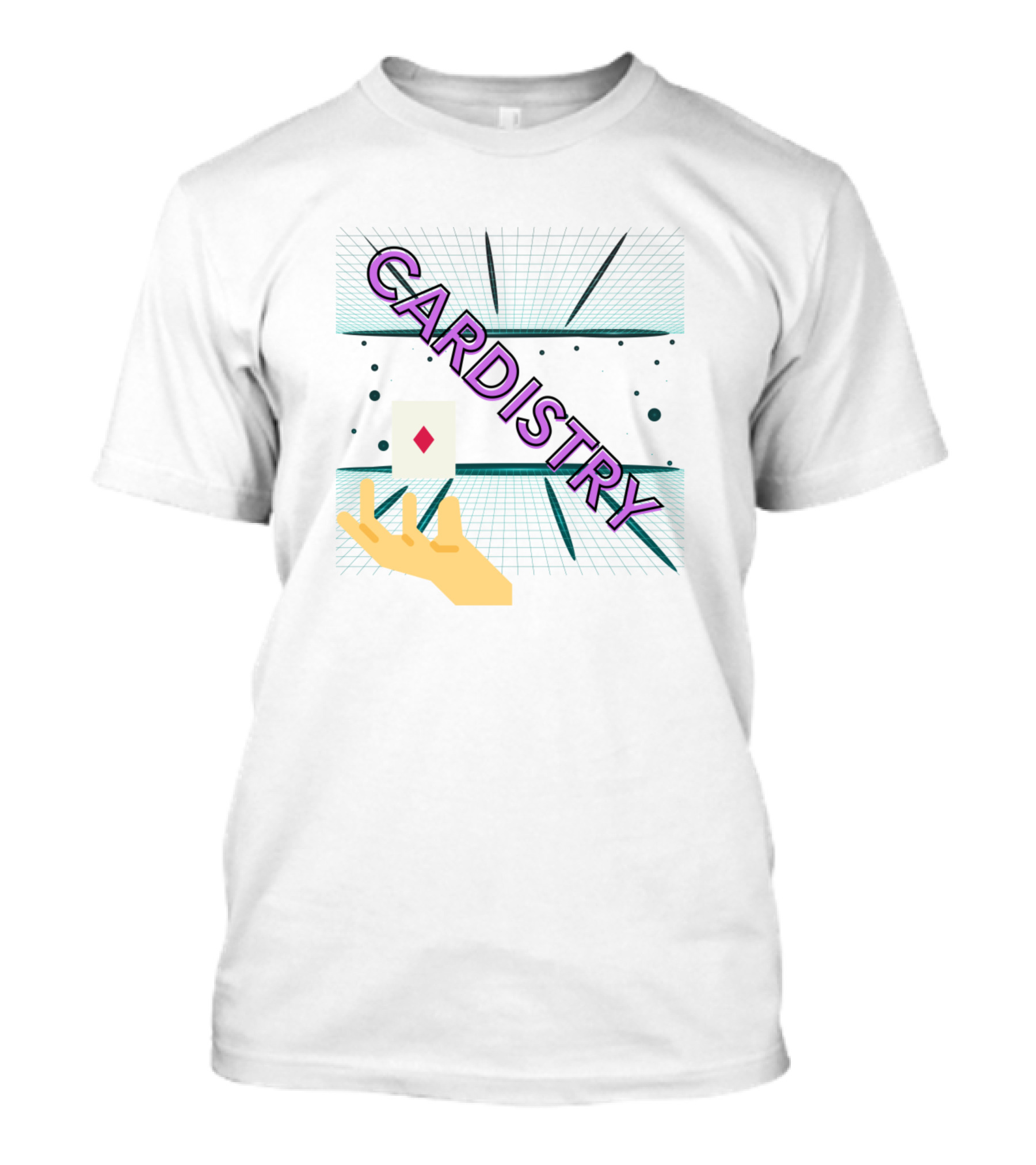 Cardistry Cool Artist Magician With Futuristic Card T-Shirt