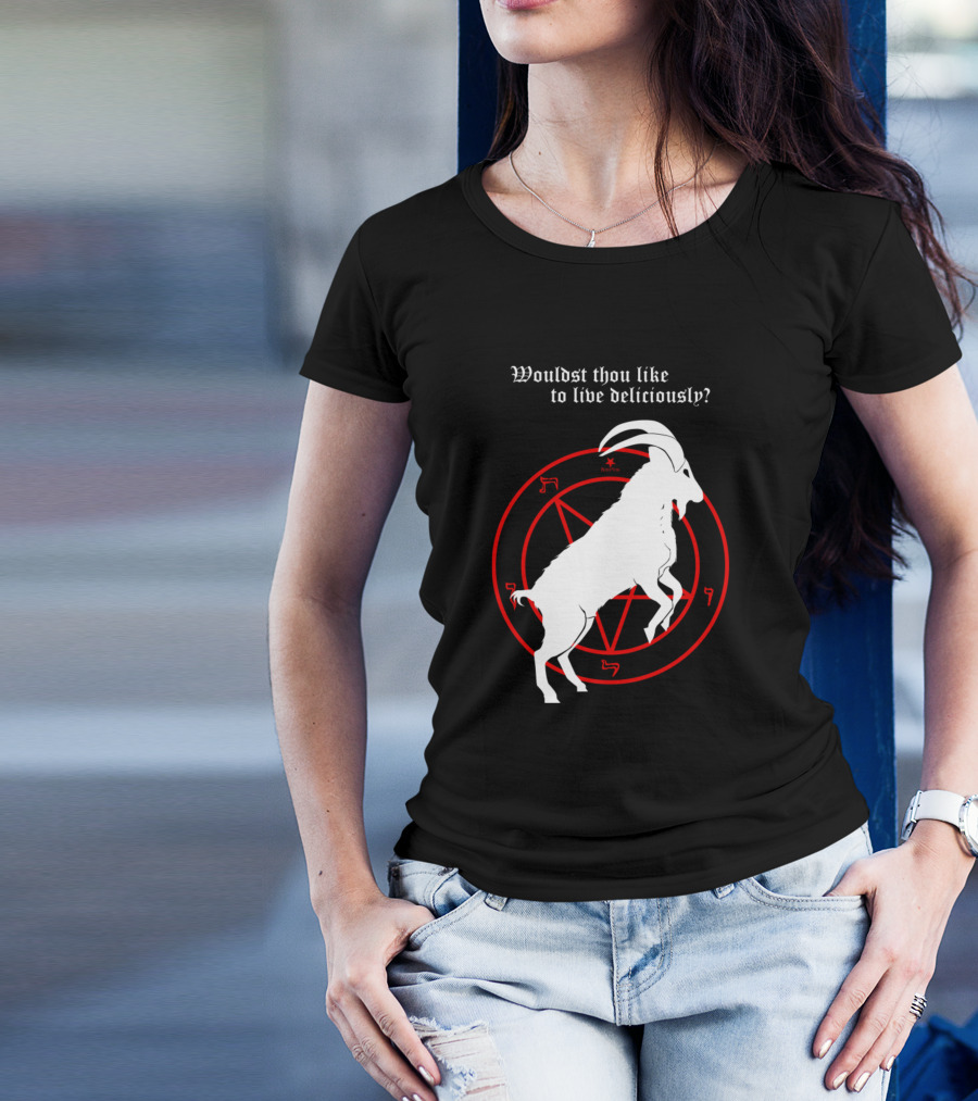 Black Phillip Wouldst Thou Like To Live Deliciously T-Shirt