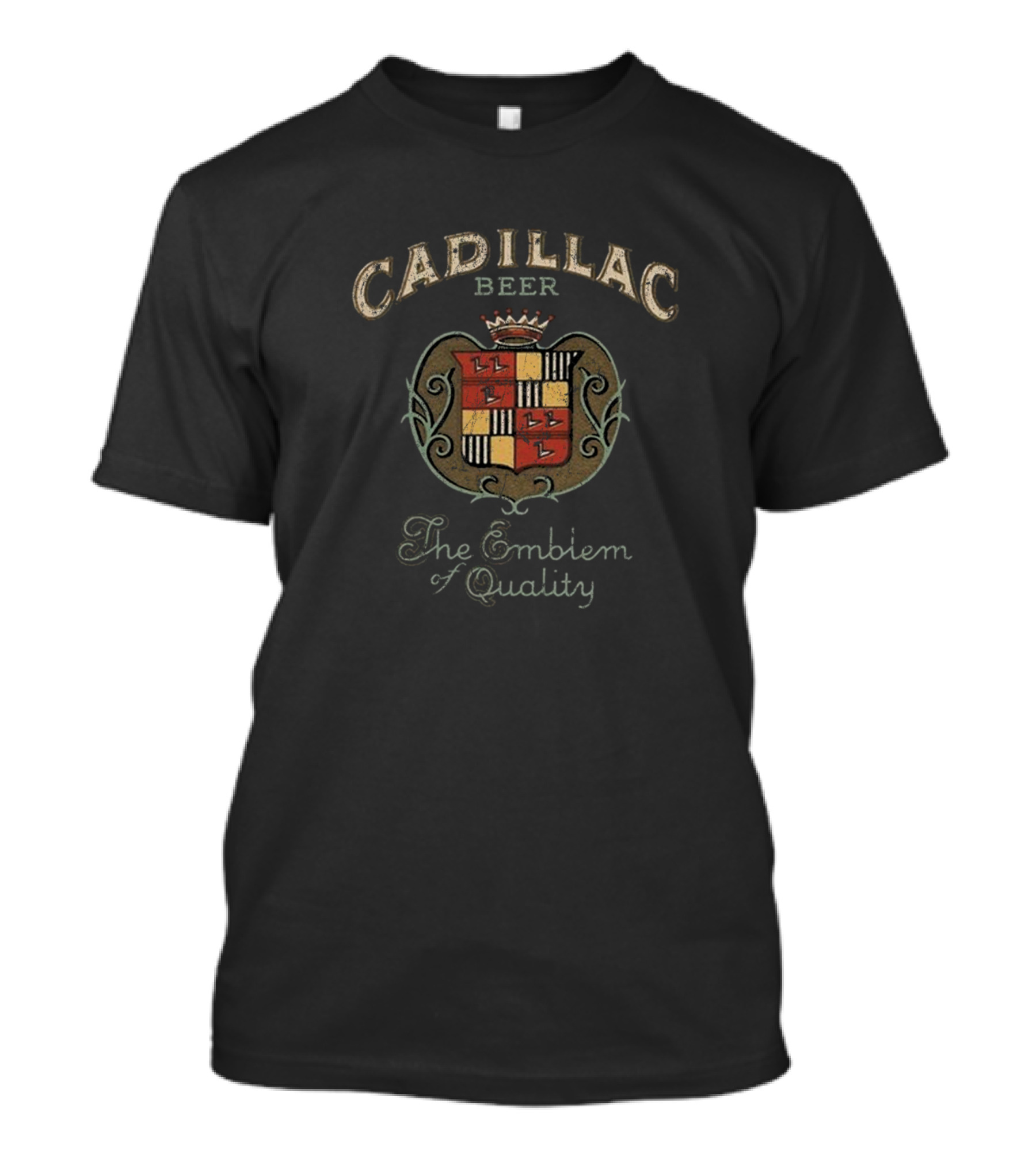 Cadillac Beer The Emblem Of Quality Vintage Shield T-Shirt