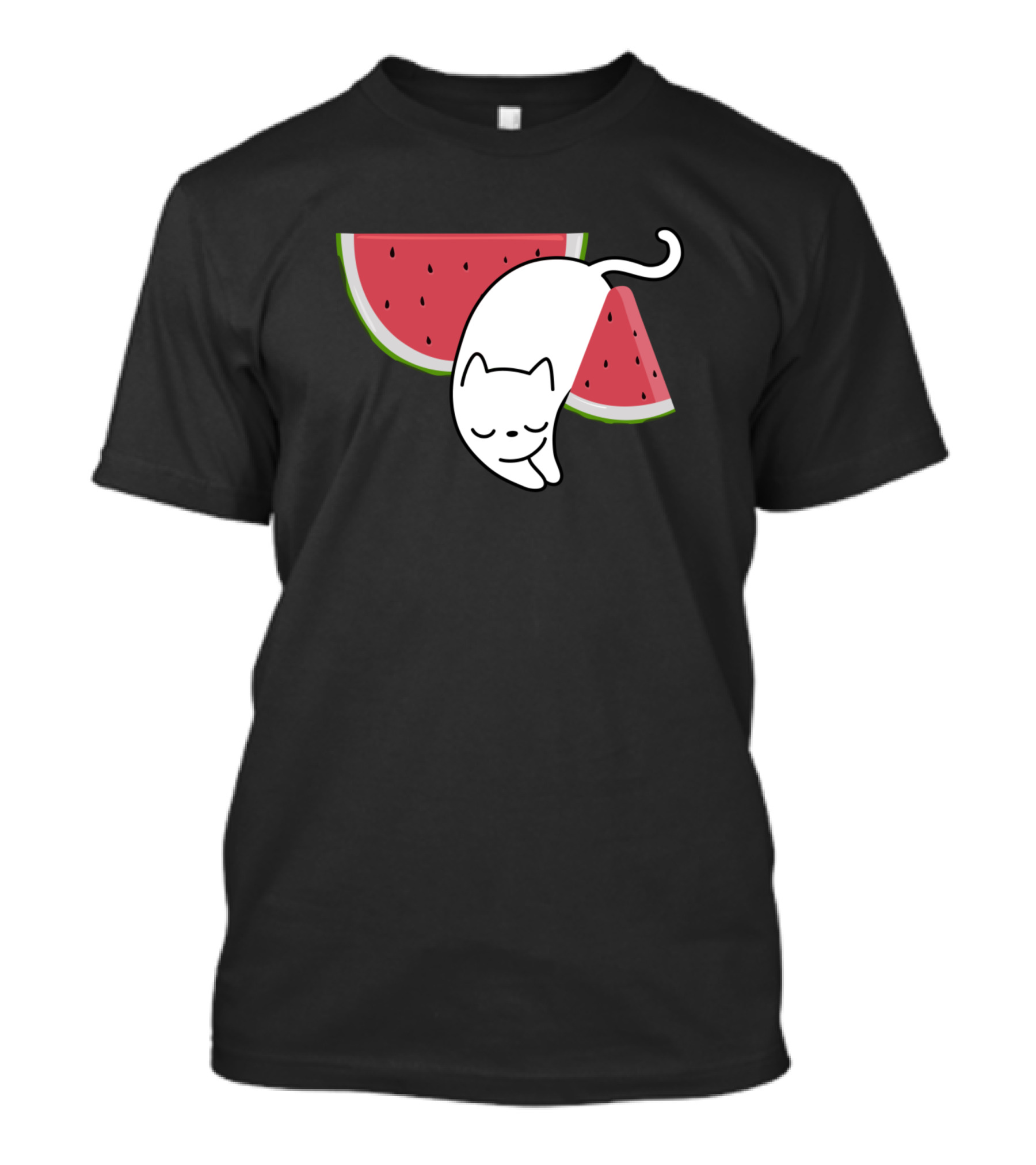 Cat Sleeping On Watermelon Slices T-Shirt