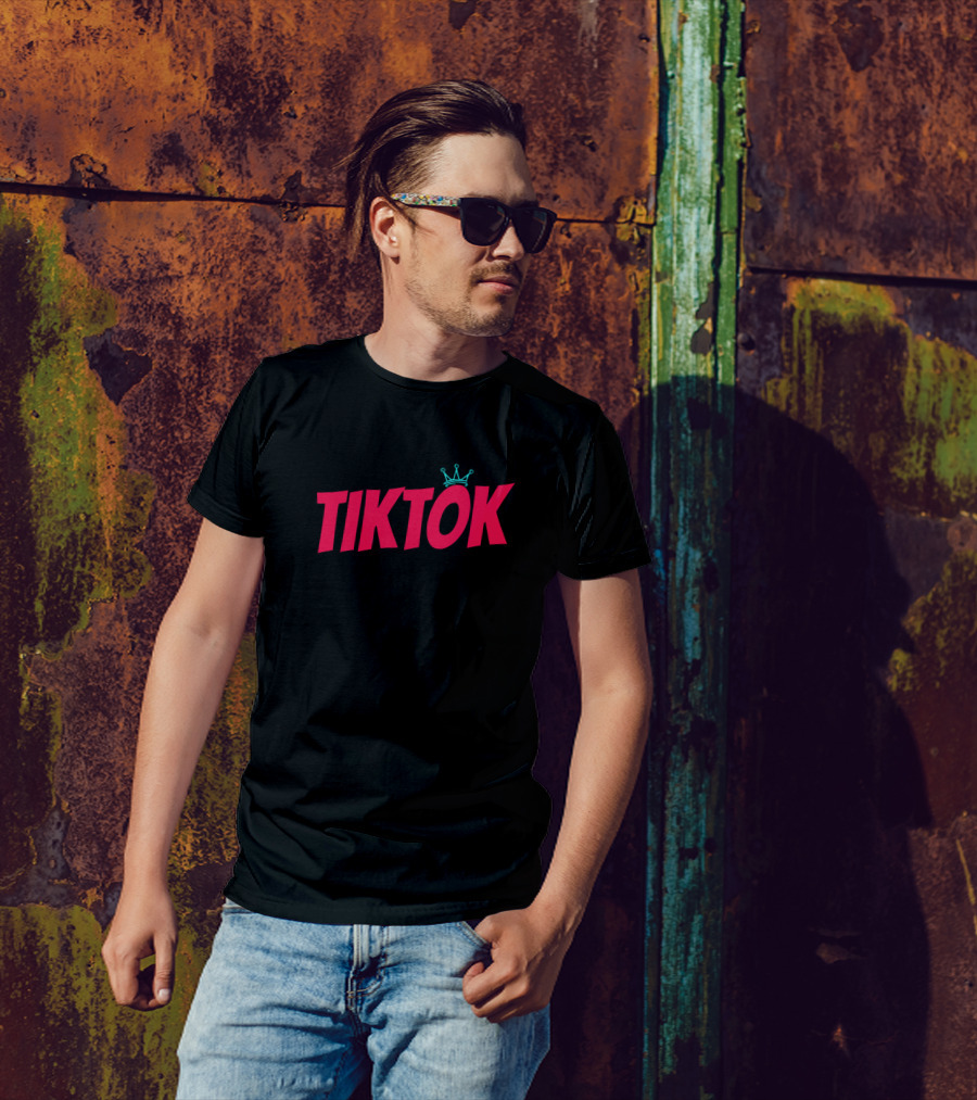 Tiktok Blogger Fun With Crowned Tik Tok T-Shirt