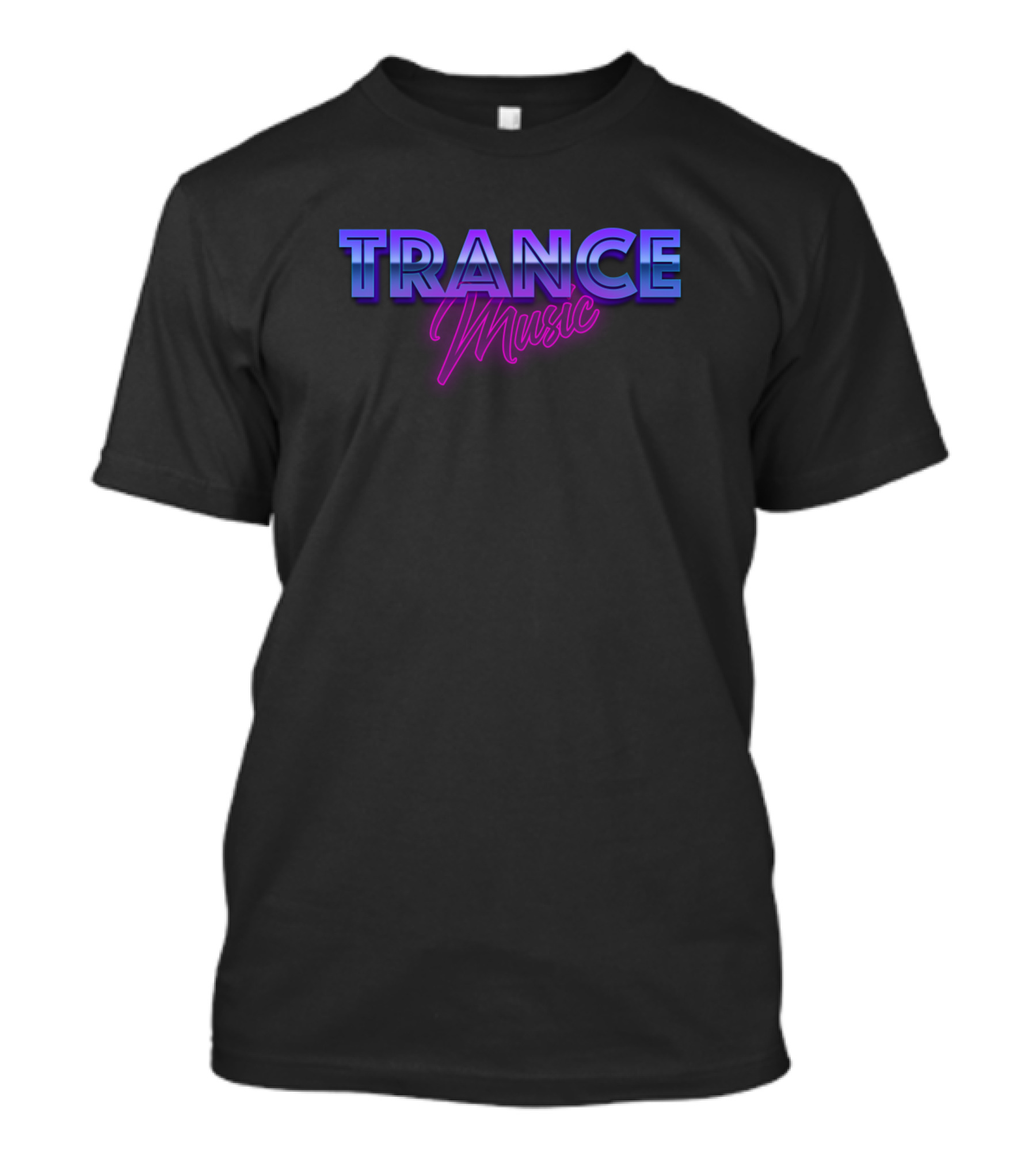 Trance Music Neon Party Vibes In Retro Colors T-Shirt