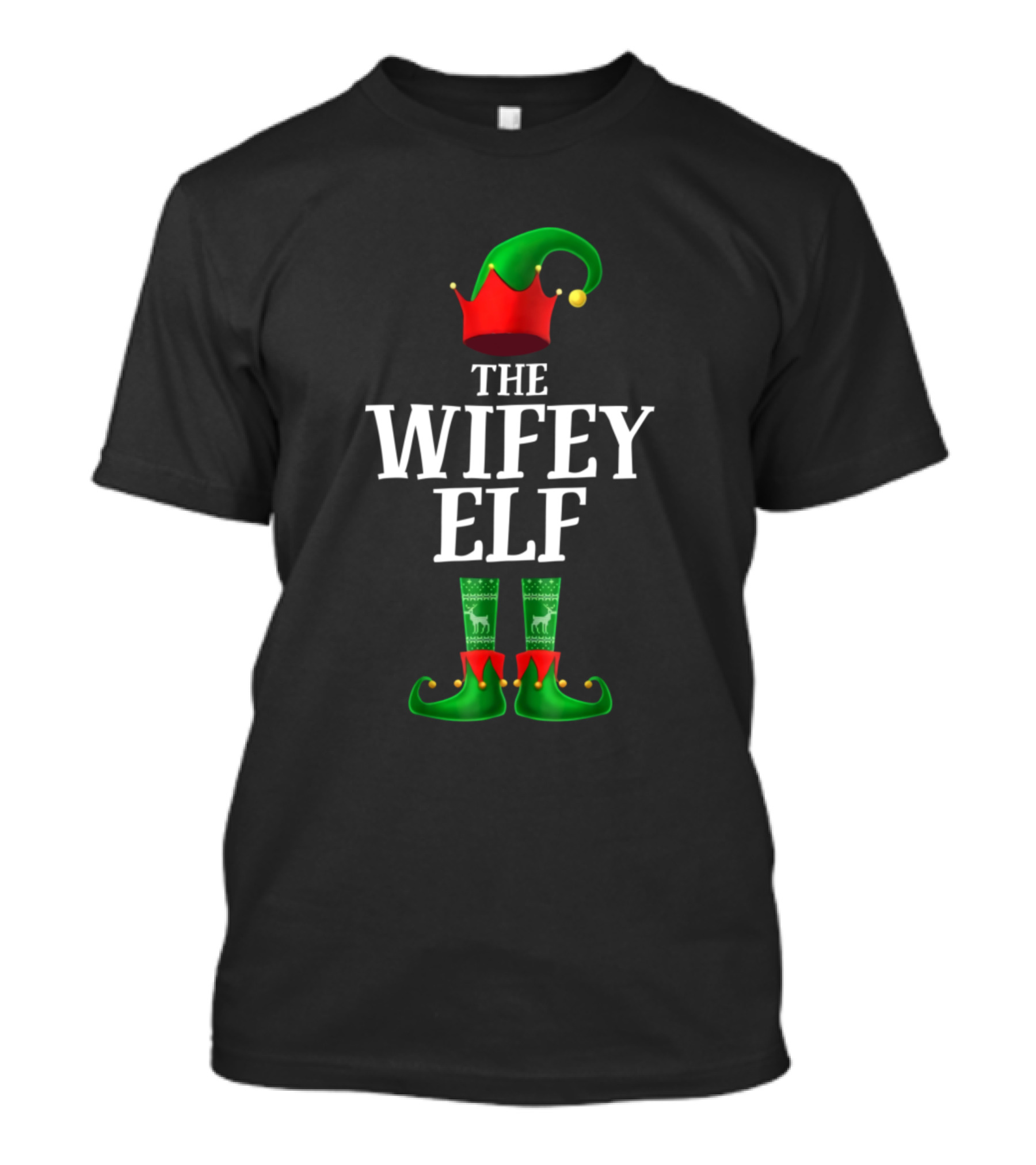 The Wifey Elf Matching Family Christmas Party T-Shirt