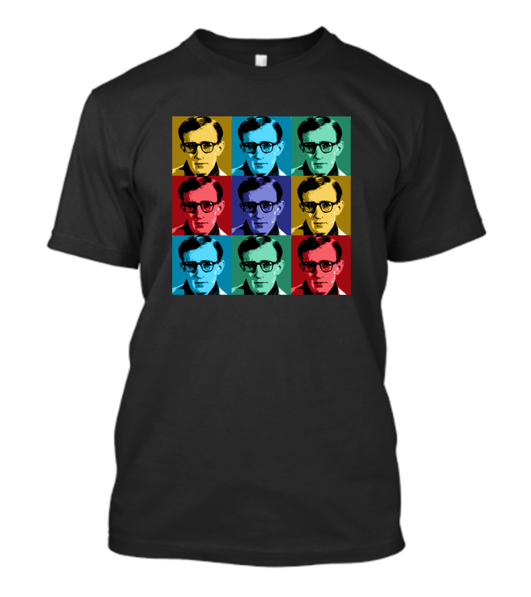 Woody Allen Pop Art Multi-Color T-Shirt