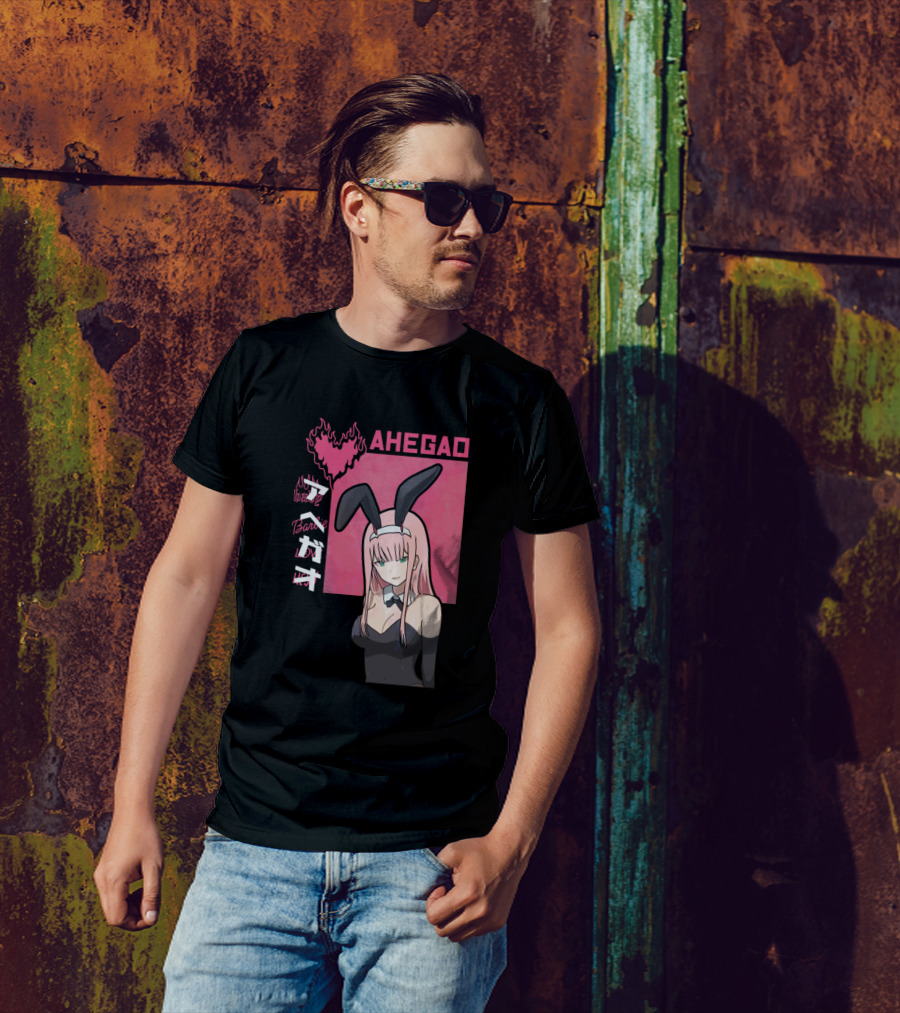 Ahegao Zero Two Bunny Girl T-Shirt