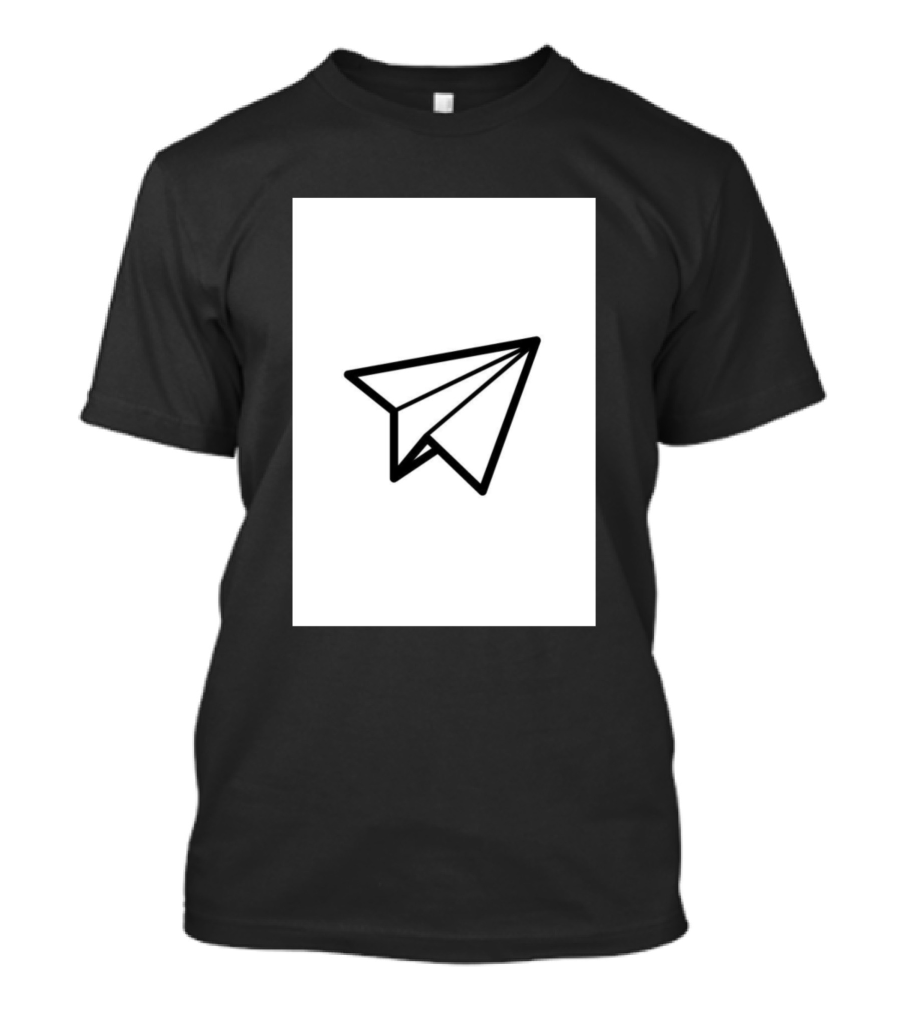 Air Plane Paper Outline T-Shirt