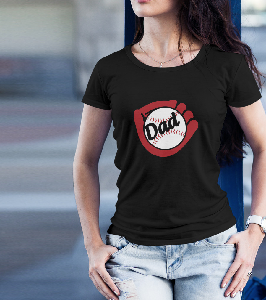 Dad Baseball Glove And Ball T-Shirt