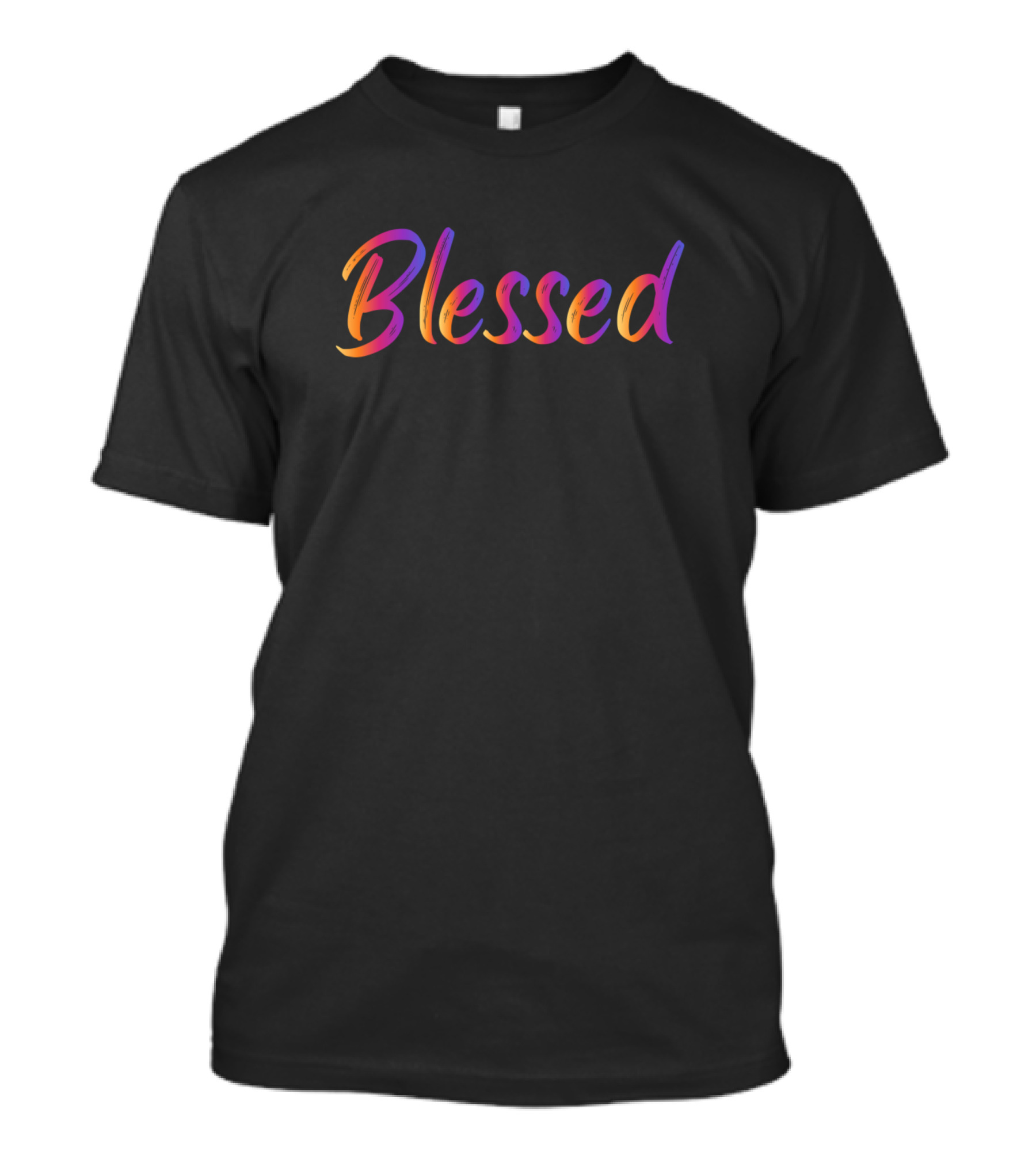 Blessed Christian Faith Vibrant Text T-Shirt