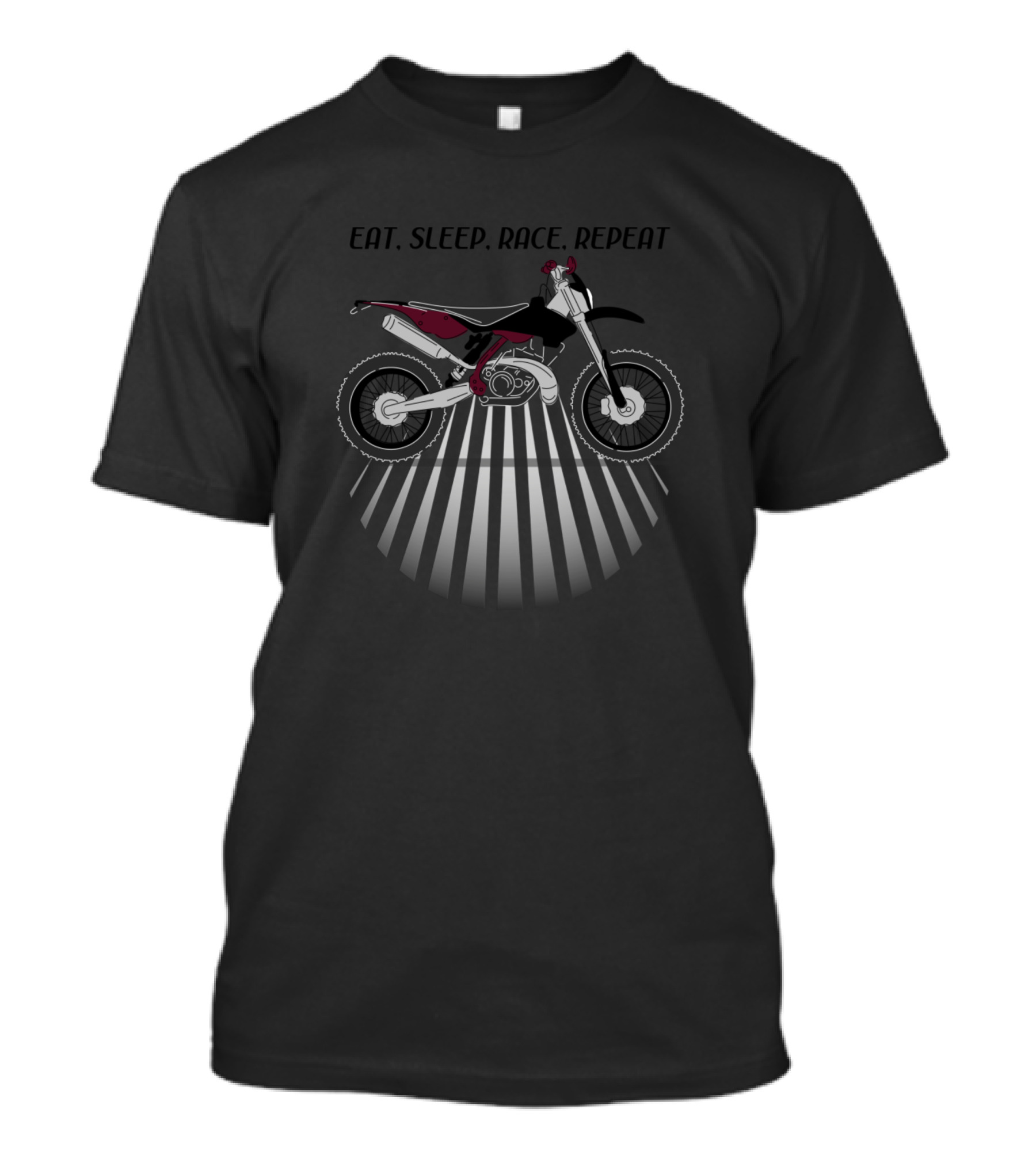 Eat Sleep Race Repeat Motorcycle Adventure T-Shirt