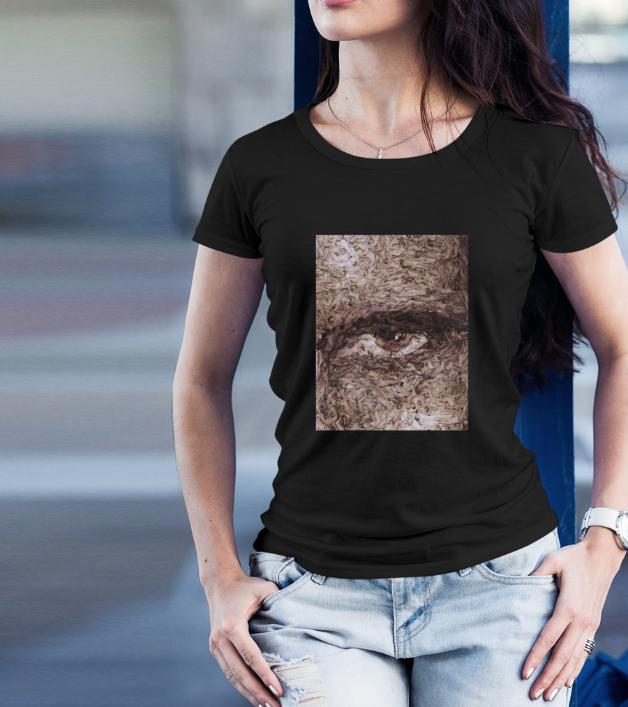 Eye On You Human Figures Optical Illusion T-Shirt