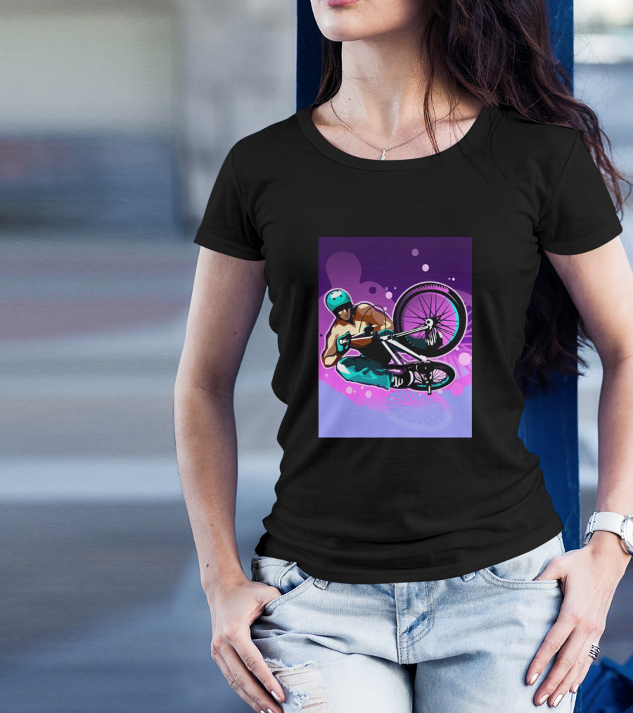 Freedom BMX Cyclist In Motion T-Shirt