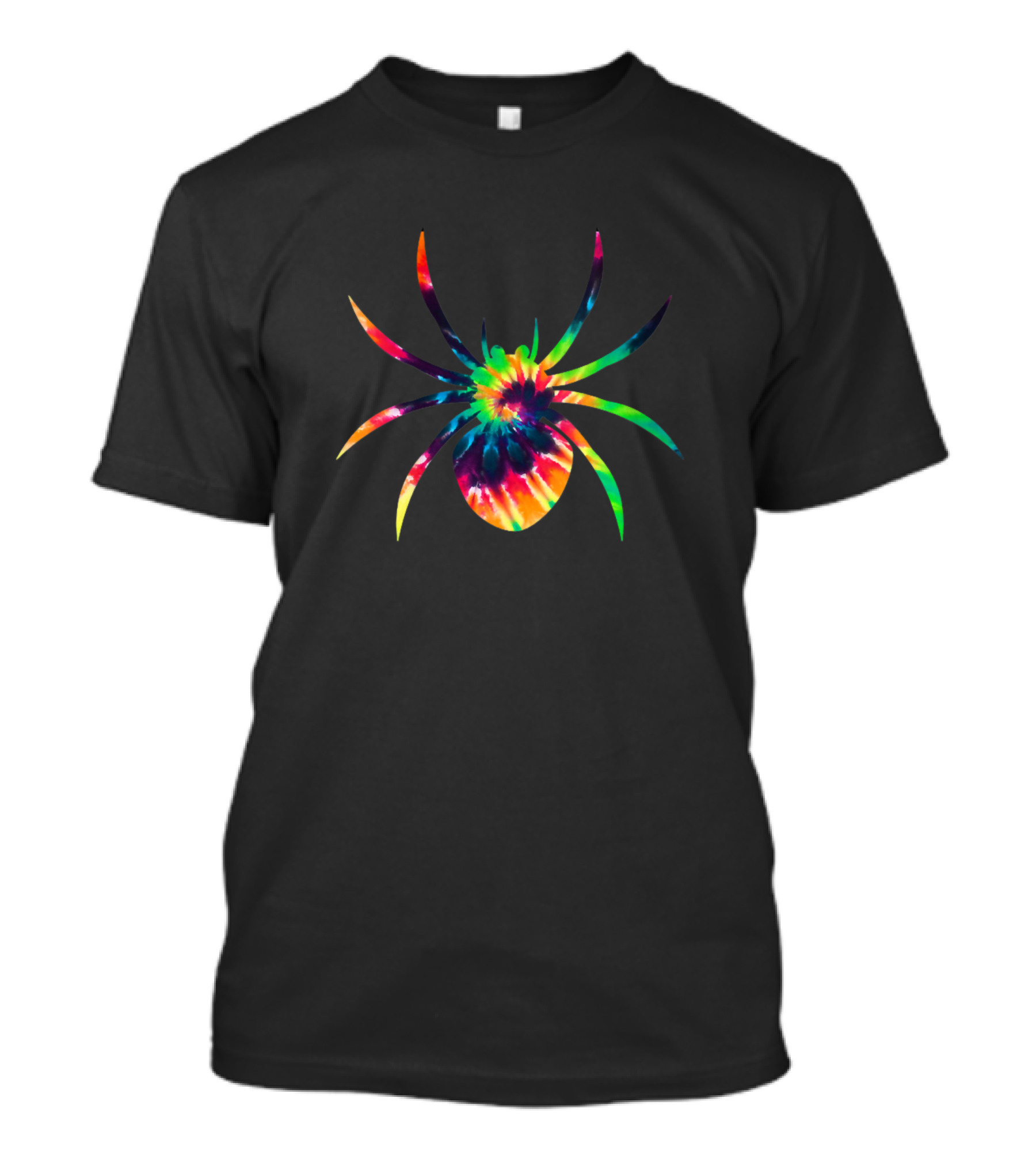 Colorful Tie-Dye Spider Funny Cute Scary Halloween Geeky T-Shirt