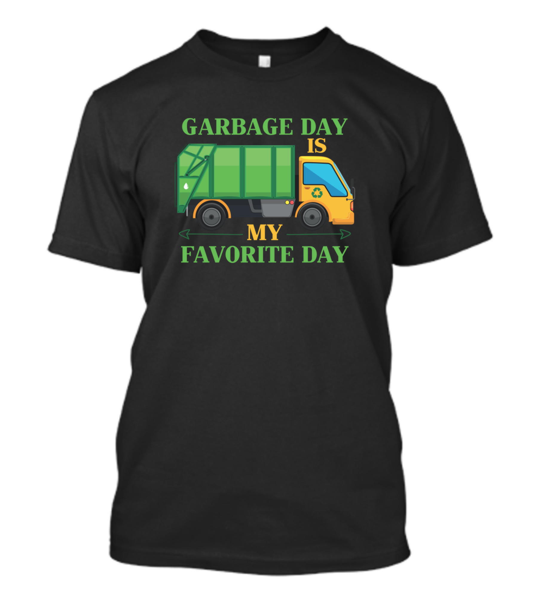 Garbage Day Is My Favorite Day Garbage Truck Recycling Kids T-Shirt