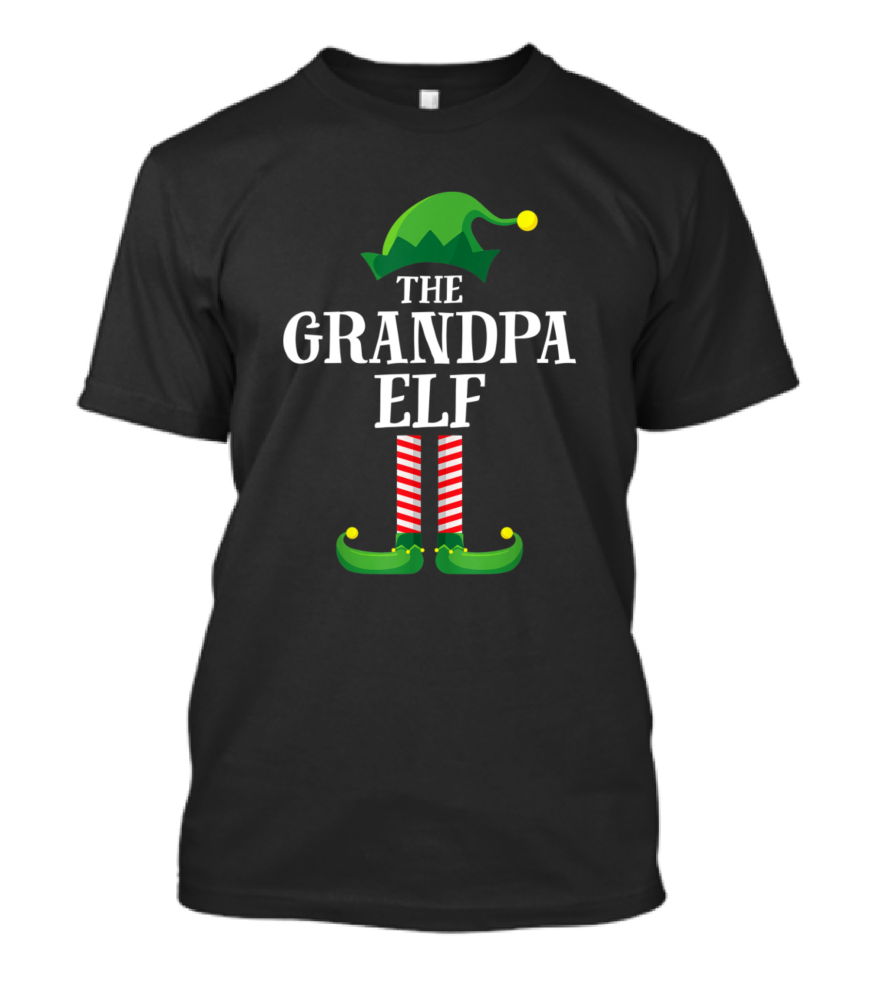 The Grandpa Elf Matching Family Christmas Party Holiday T-Shirt