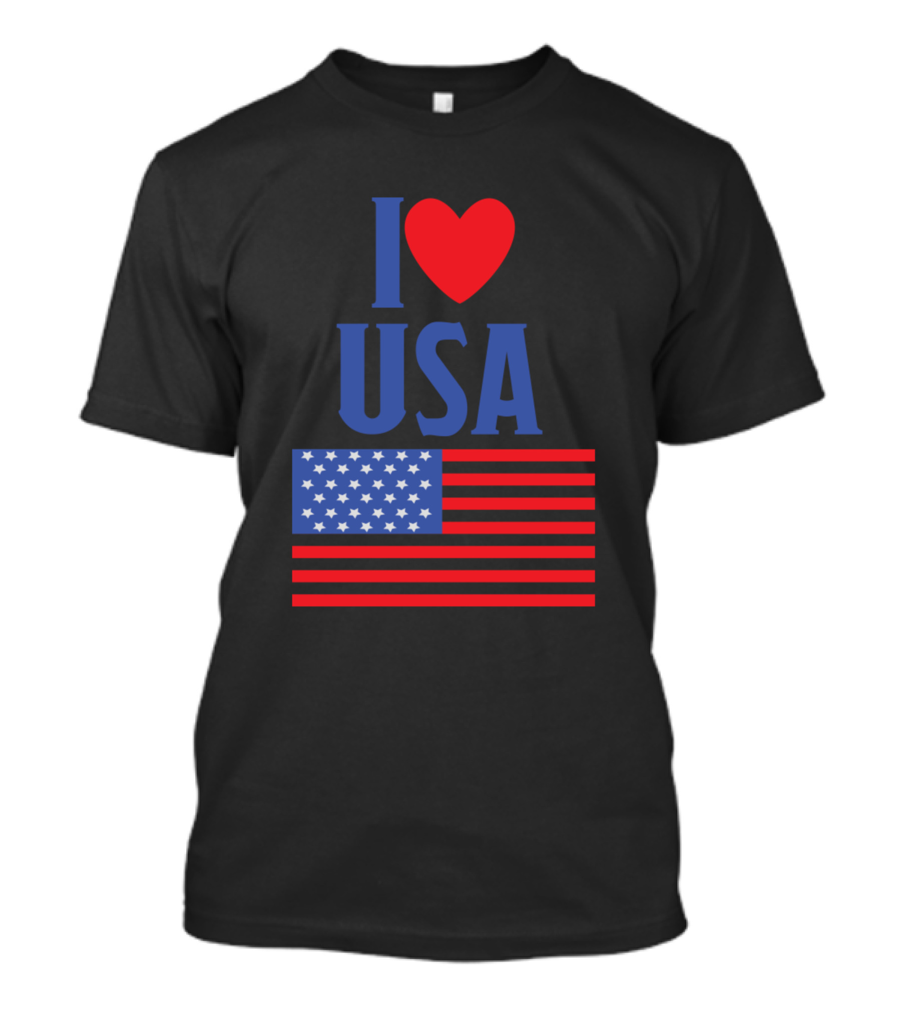 I Love USA American Flag T-Shirt