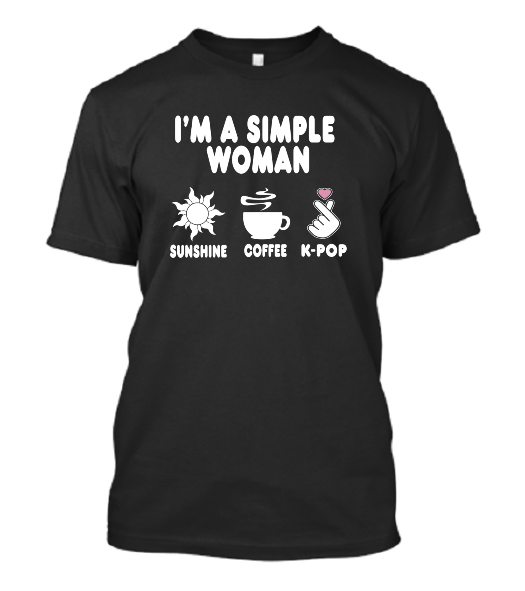 I'm A Simple Woman Sunshine Coffee K-Pop T-Shirt