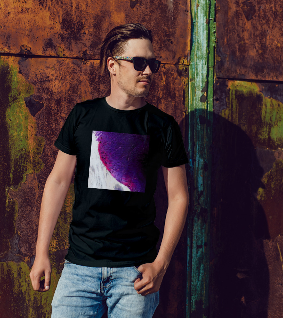 Muse Of Death And Water Abstract Purple And Red Swirl T-Shirt