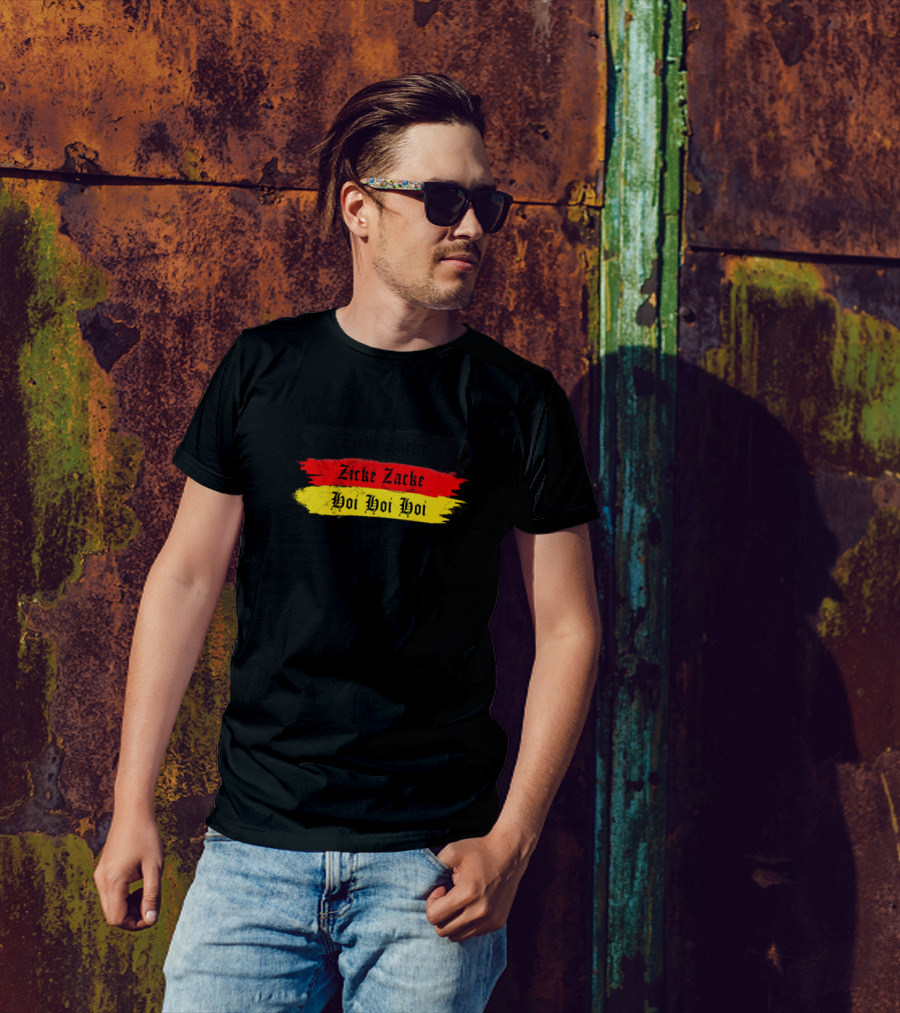 German Oktoberfest Zicke Zacke Hoi Hoi Hoi Flag Colors T-Shirt