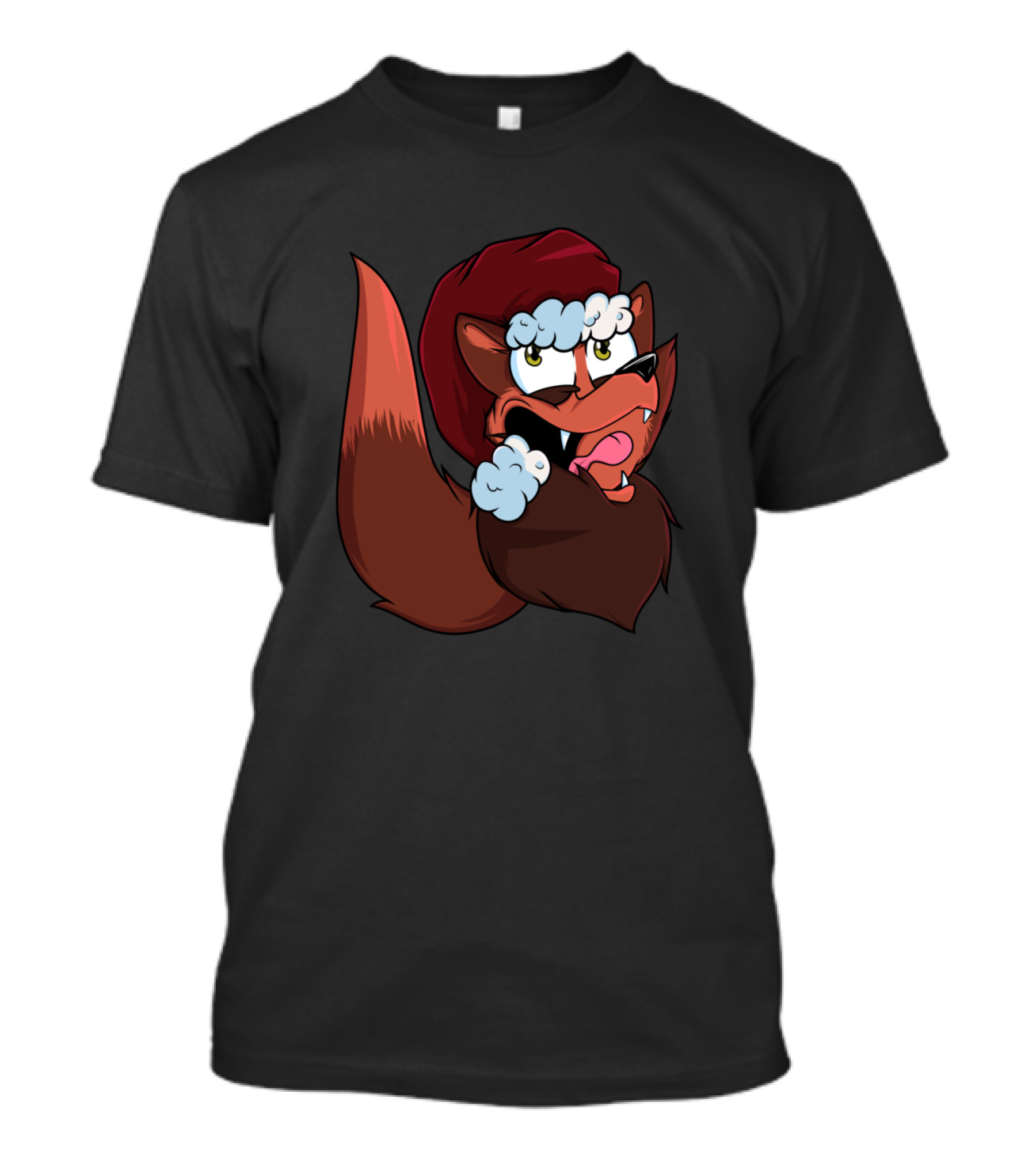 Holiday Fox Santa Hat Mischief T-Shirt