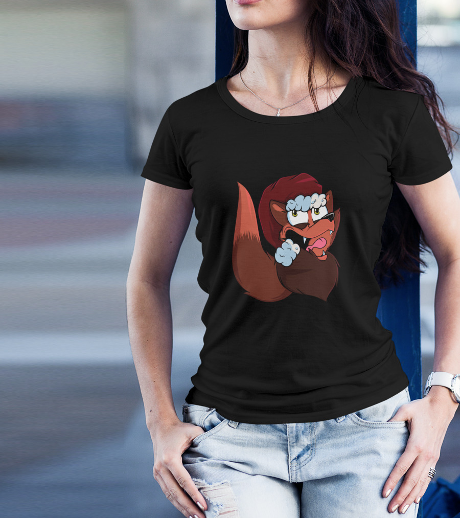 Holiday Fox Santa Hat Mischief T-Shirt