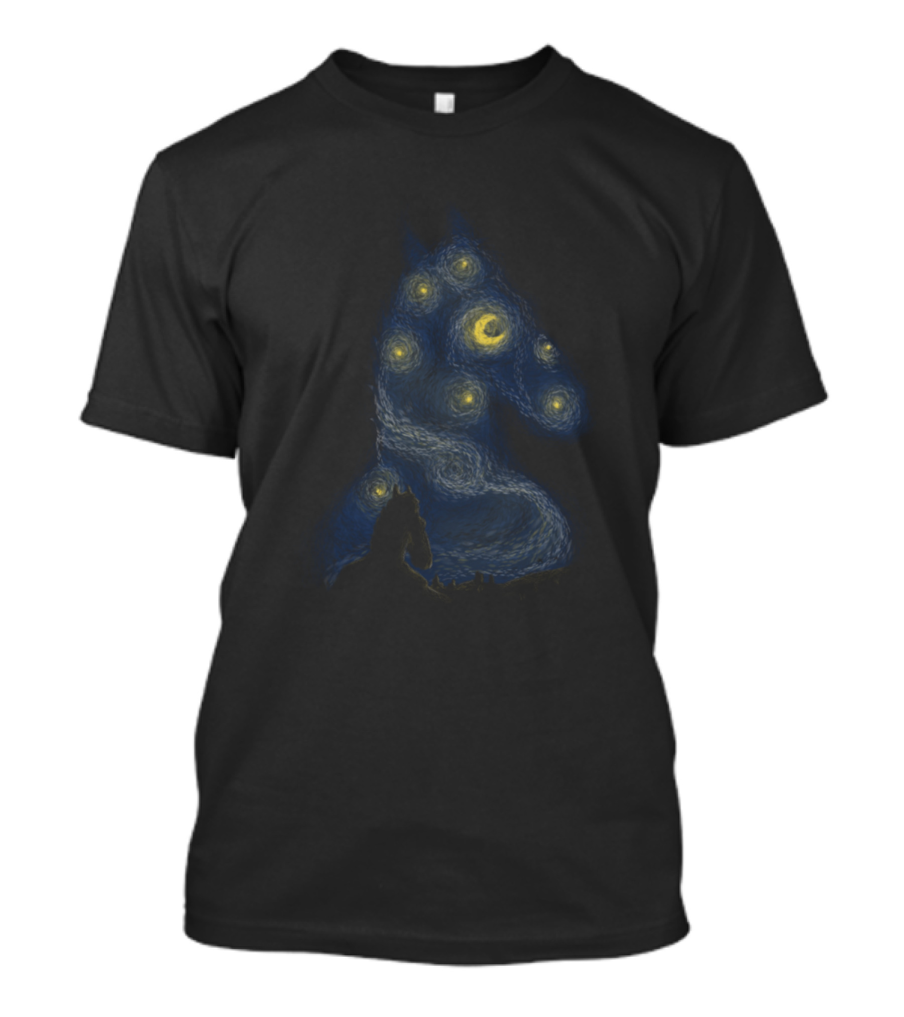 Hollywoo Starry Night BoJack Horseman Starry T-Shirt