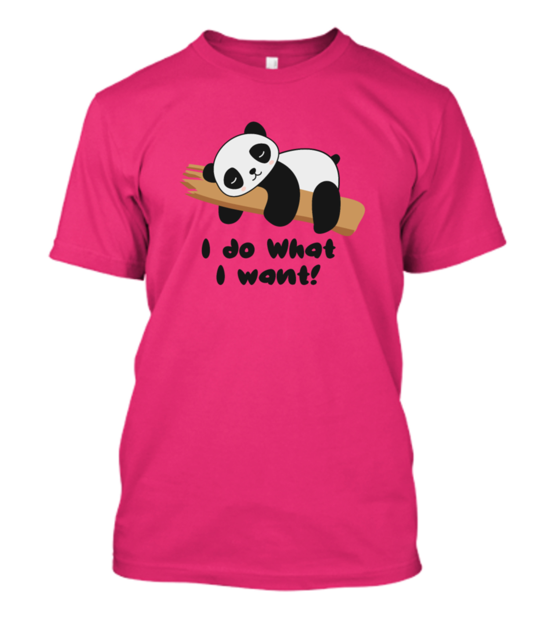 I Do What I Want Funny Panda Bamboo Hug T-Shirt