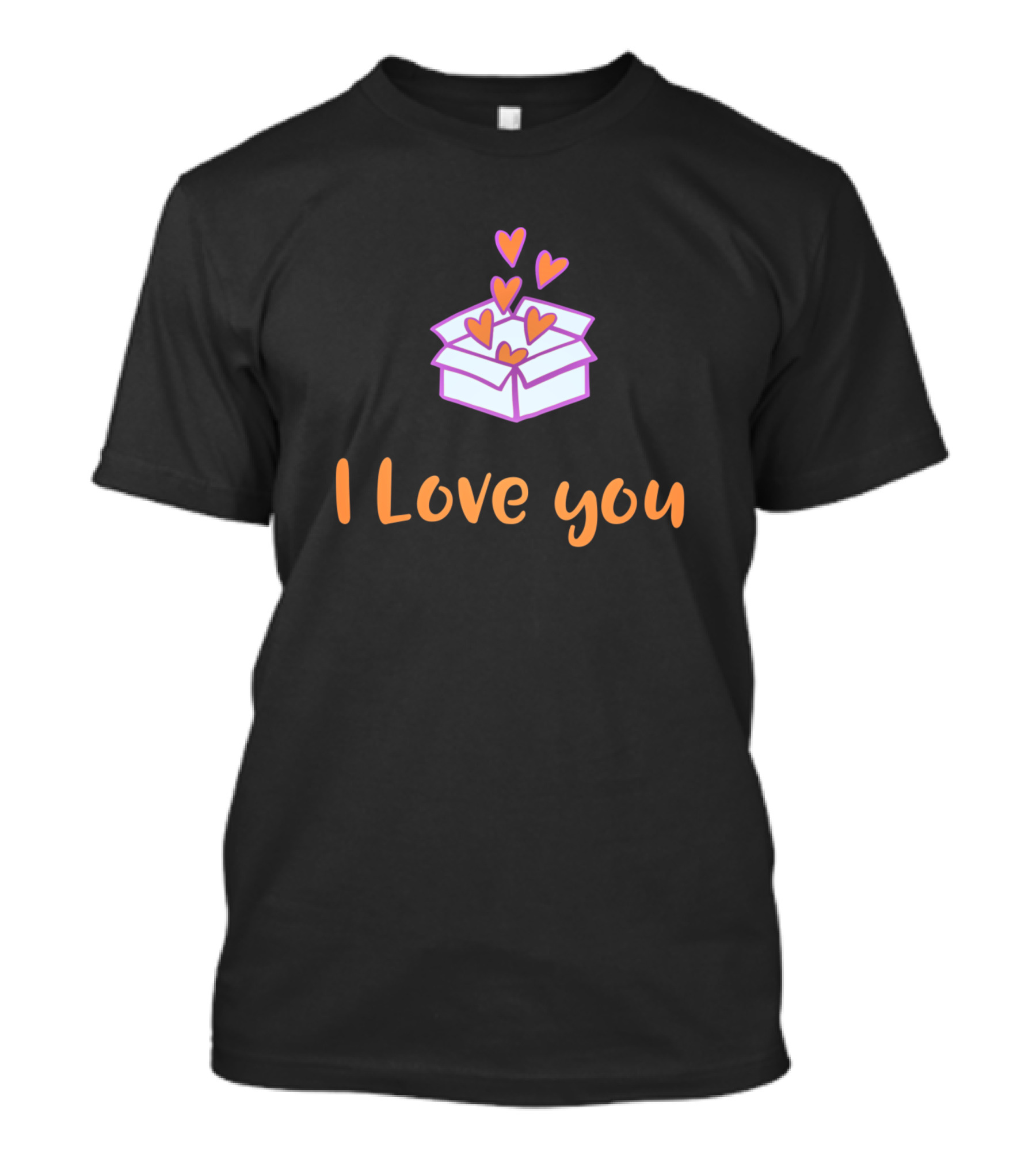 I Love You Hearts Box Valentines Day Couples T-Shirt