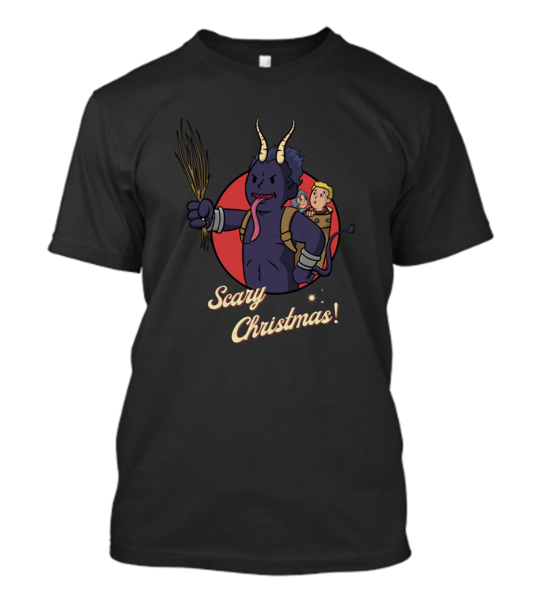 Scary Christmas Krampus Boy T-Shirt