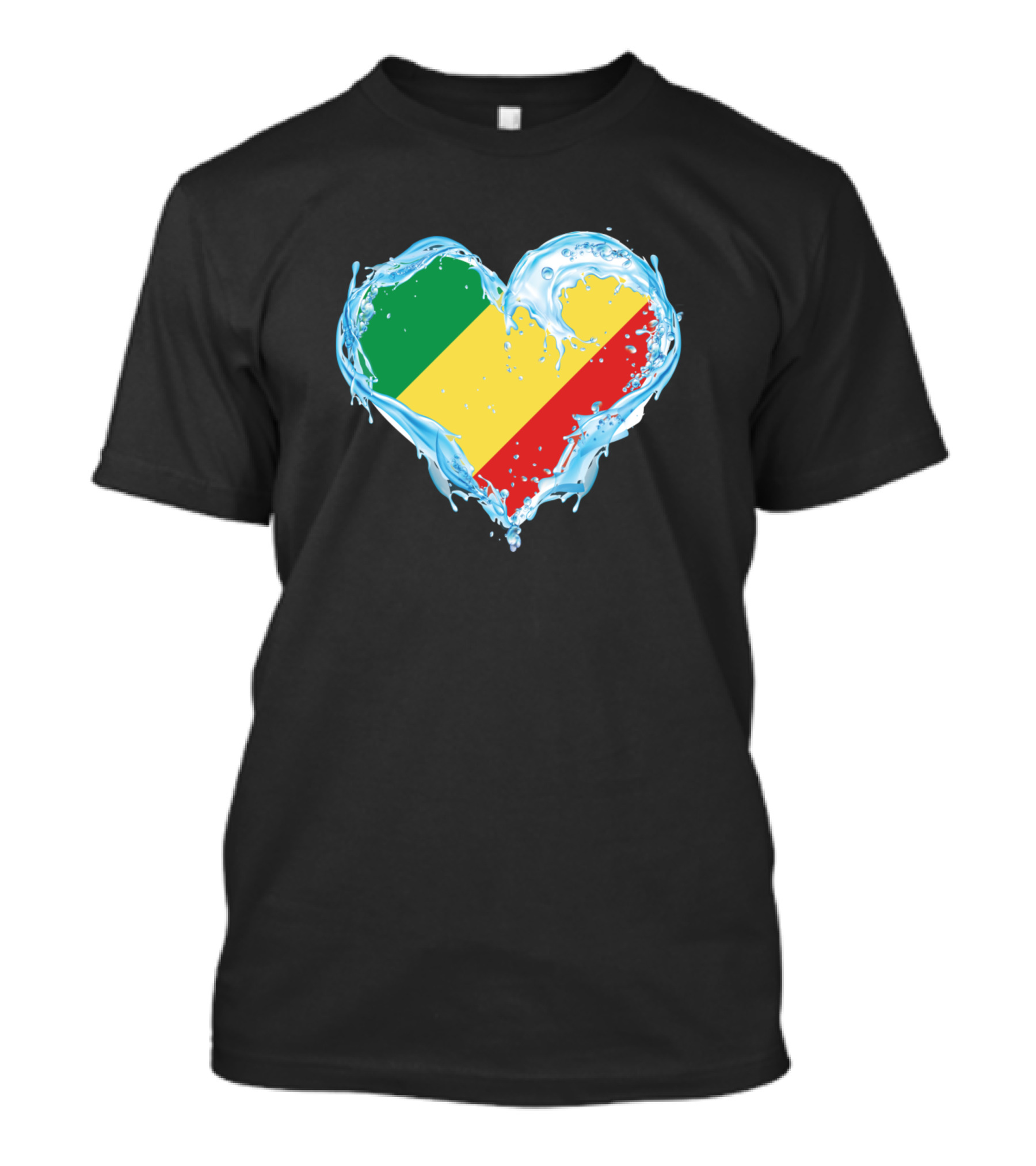 Love Water Congo Heart Flag T-Shirt