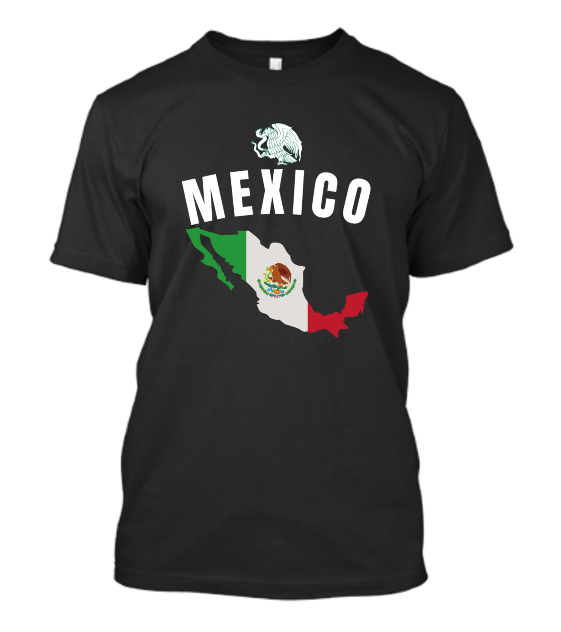 Mexico National Team Soccer Football Map Emblem T-Shirt