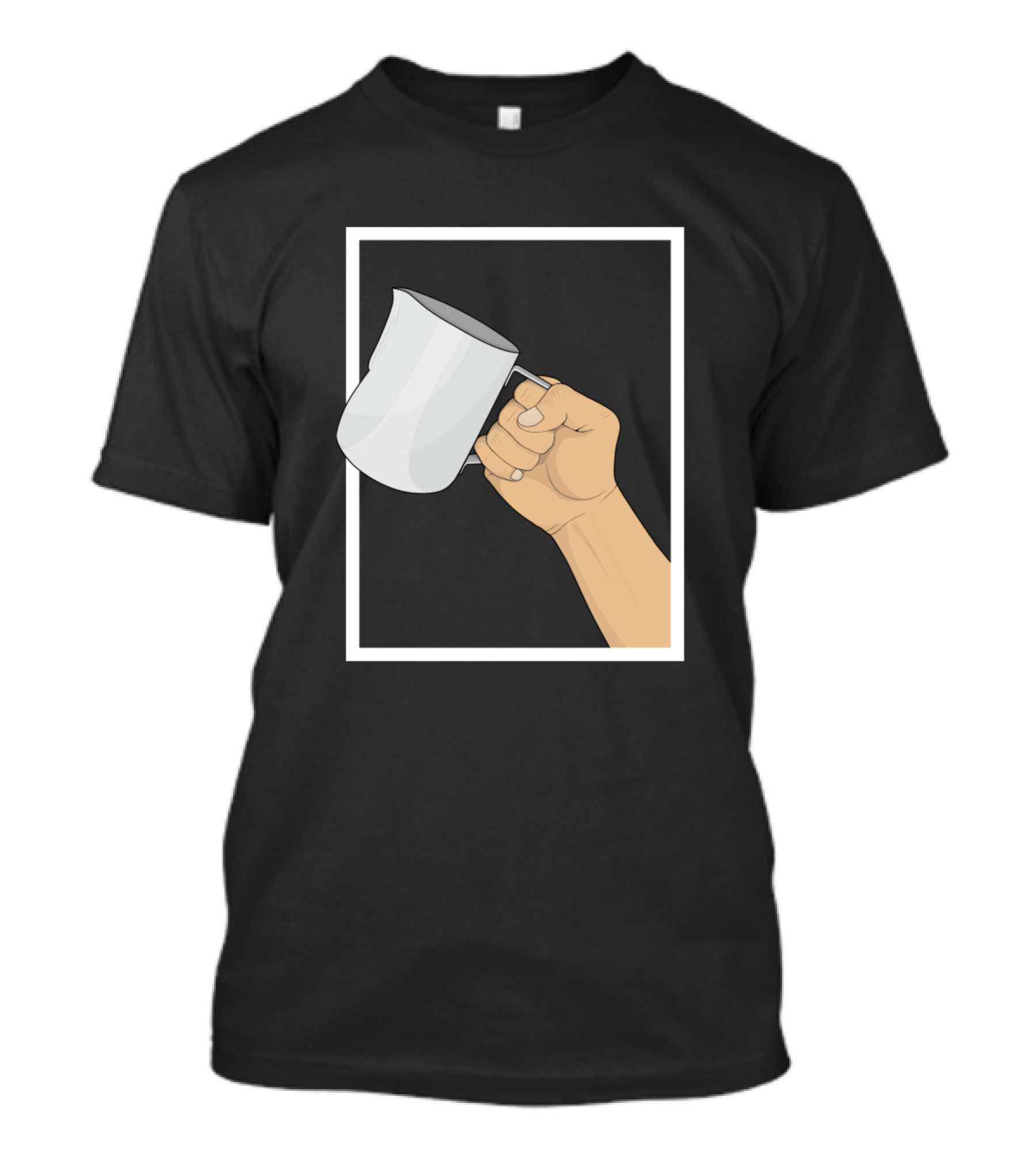 Milk Jug Raised In Hand For Coffee Enthusiasts T-Shirt