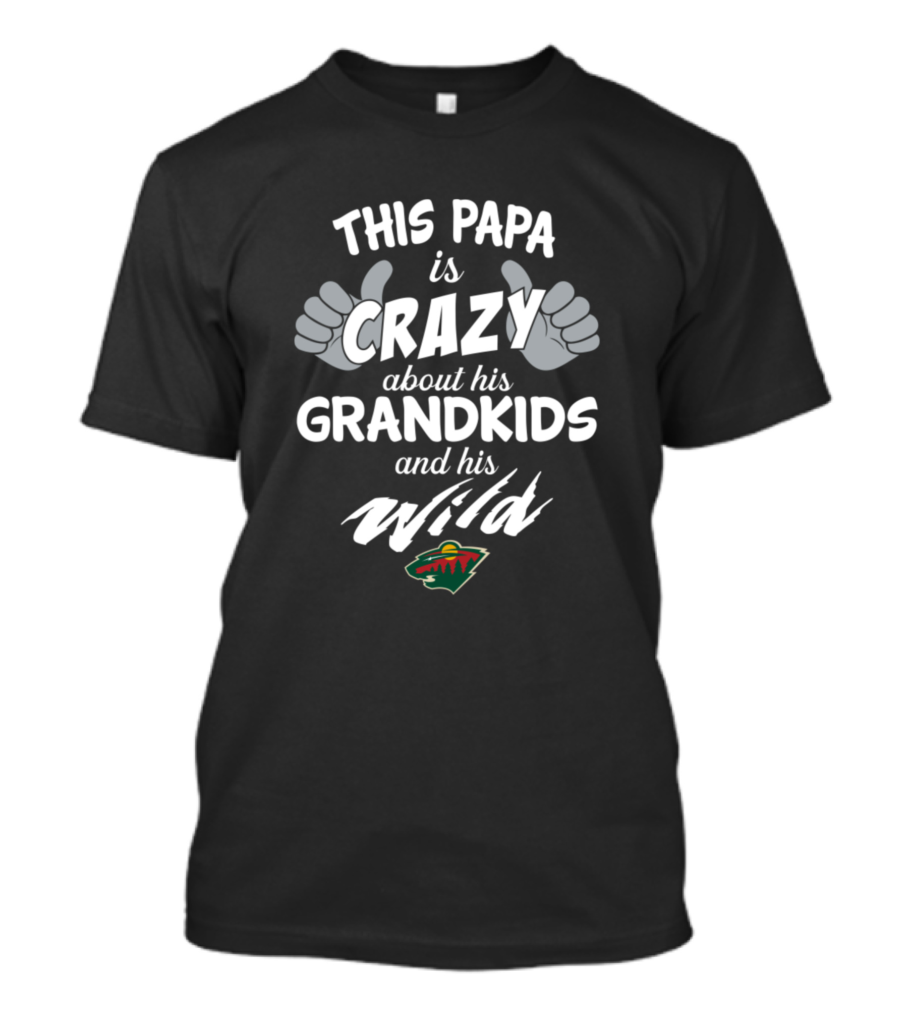 This Papa Is Crazy About His Grandkids And His Minnesota Wild T-Shirt