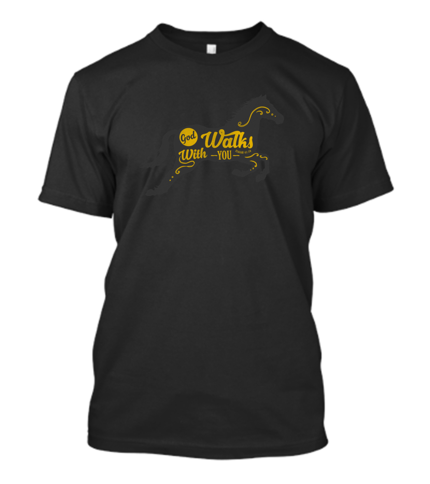 God Walks With You Motivational Quotes Horse T-Shirt