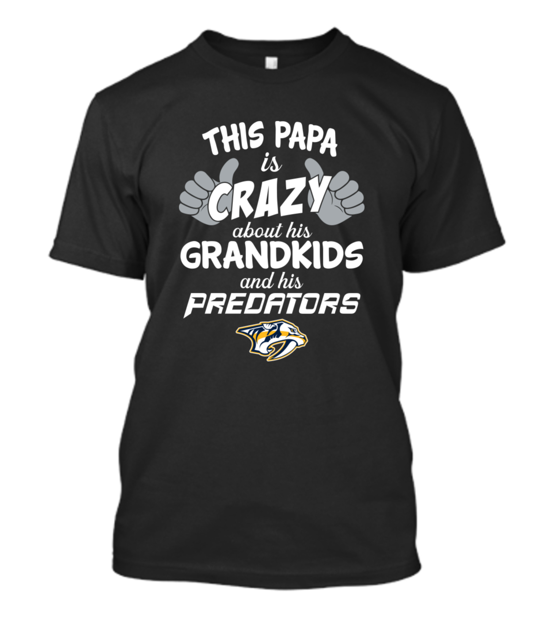 This Papa Is Crazy About His Grandkids And His Predators T-Shirt