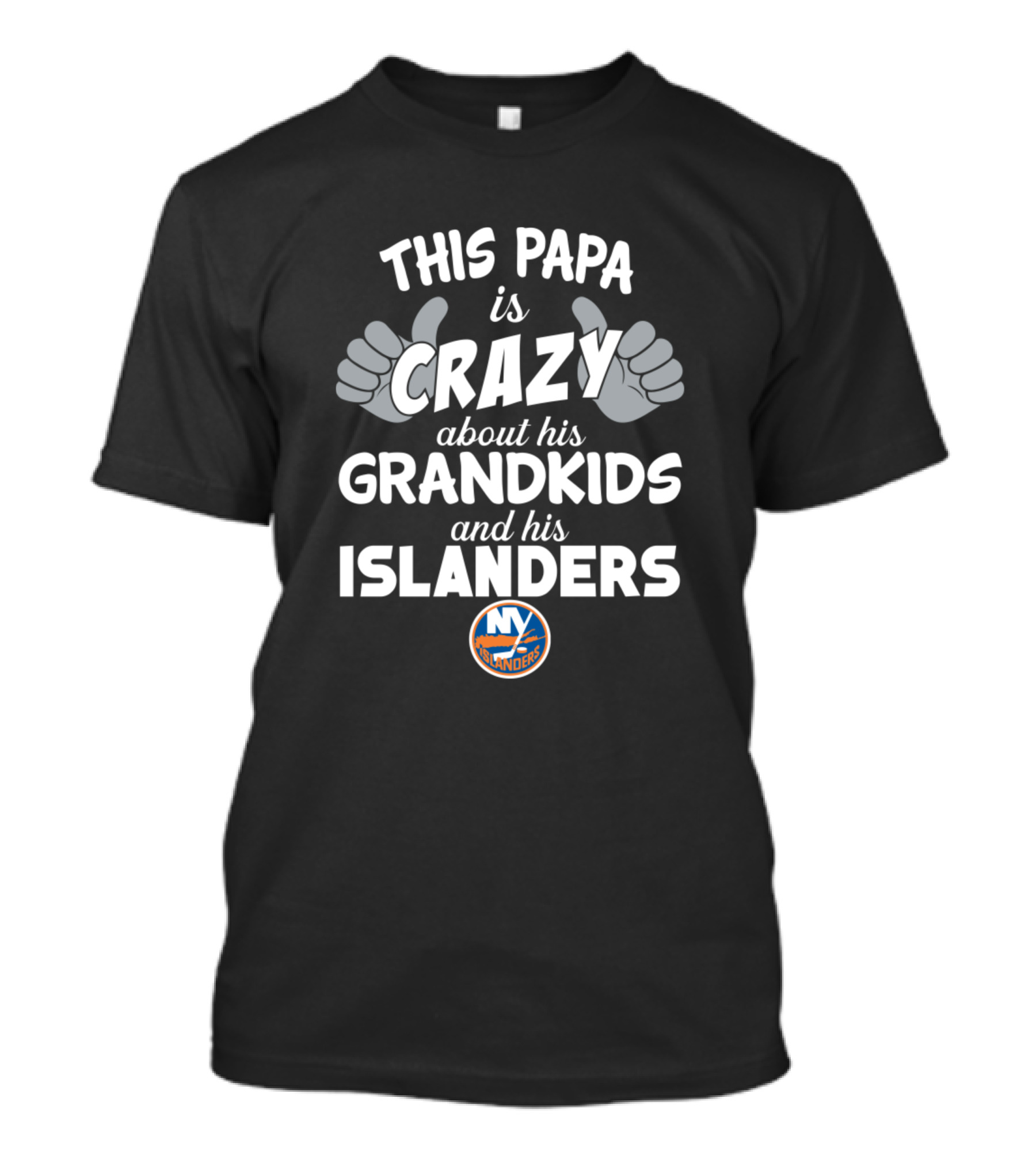 New York Islanders Papa Crazy About Grandkids T-Shirt