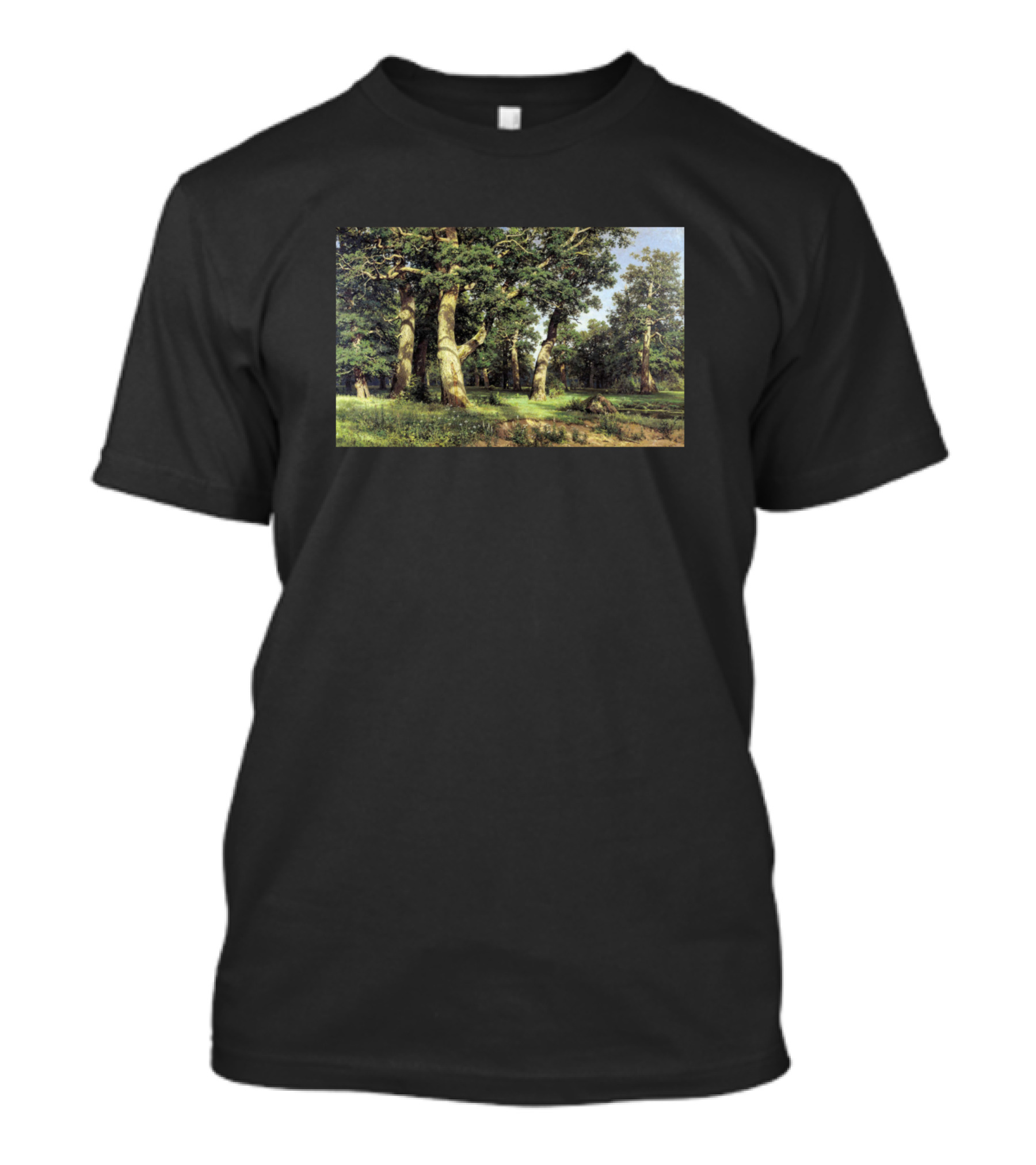 Oak Grove By Ivan Shishkin Forest Scene T-Shirt