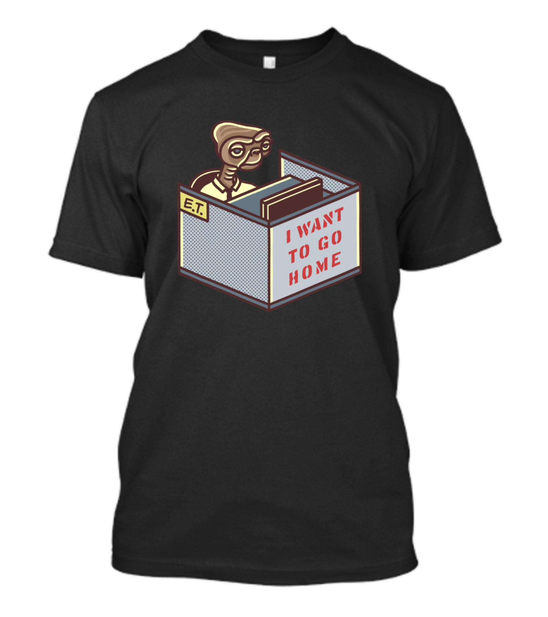 E.T. I Want To Go Home Overworked Cubicle T-Shirt
