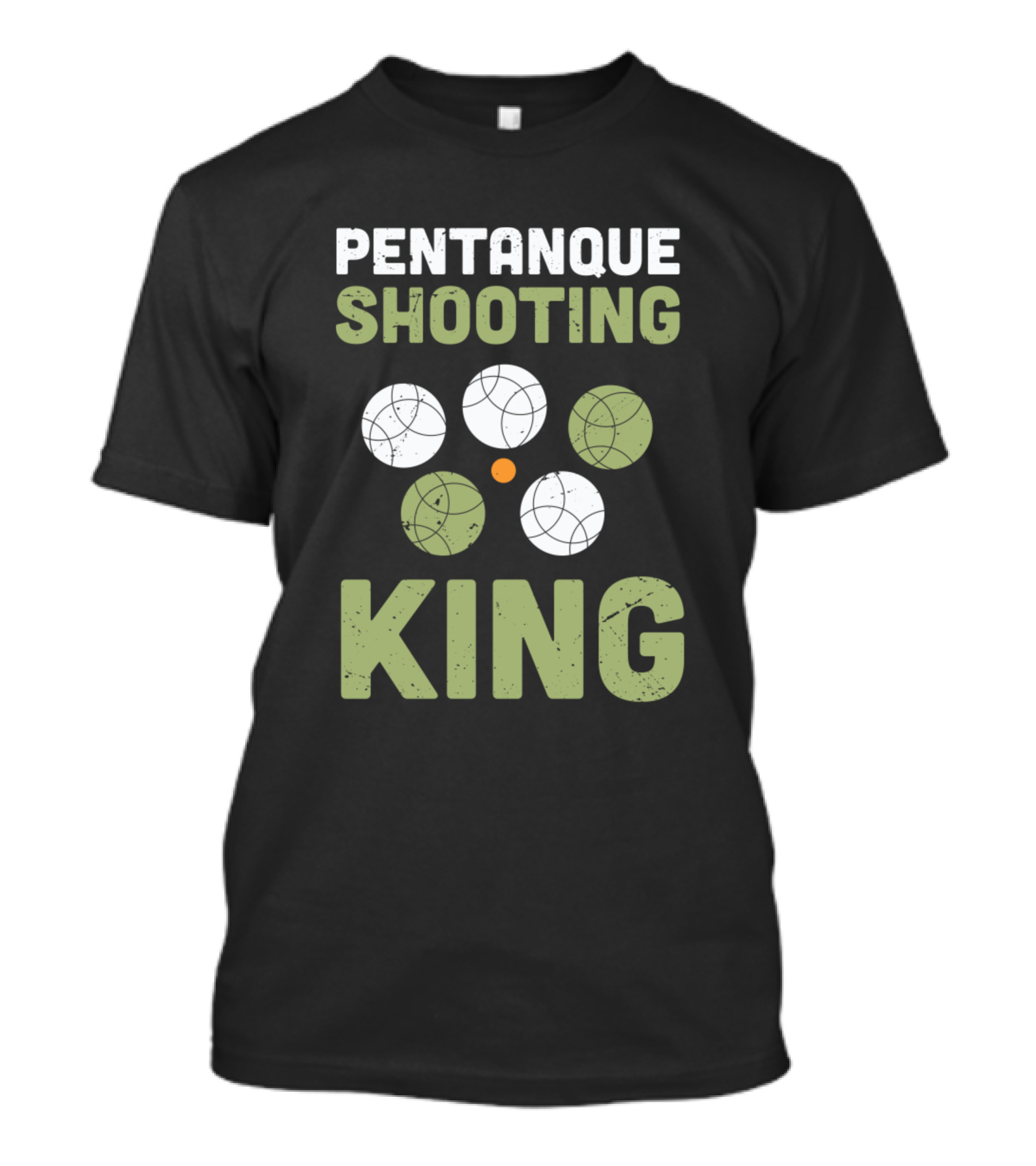 Pentanque Shooting King Petanque Lover Design Petanque Balls Iconic Play T-Shirt