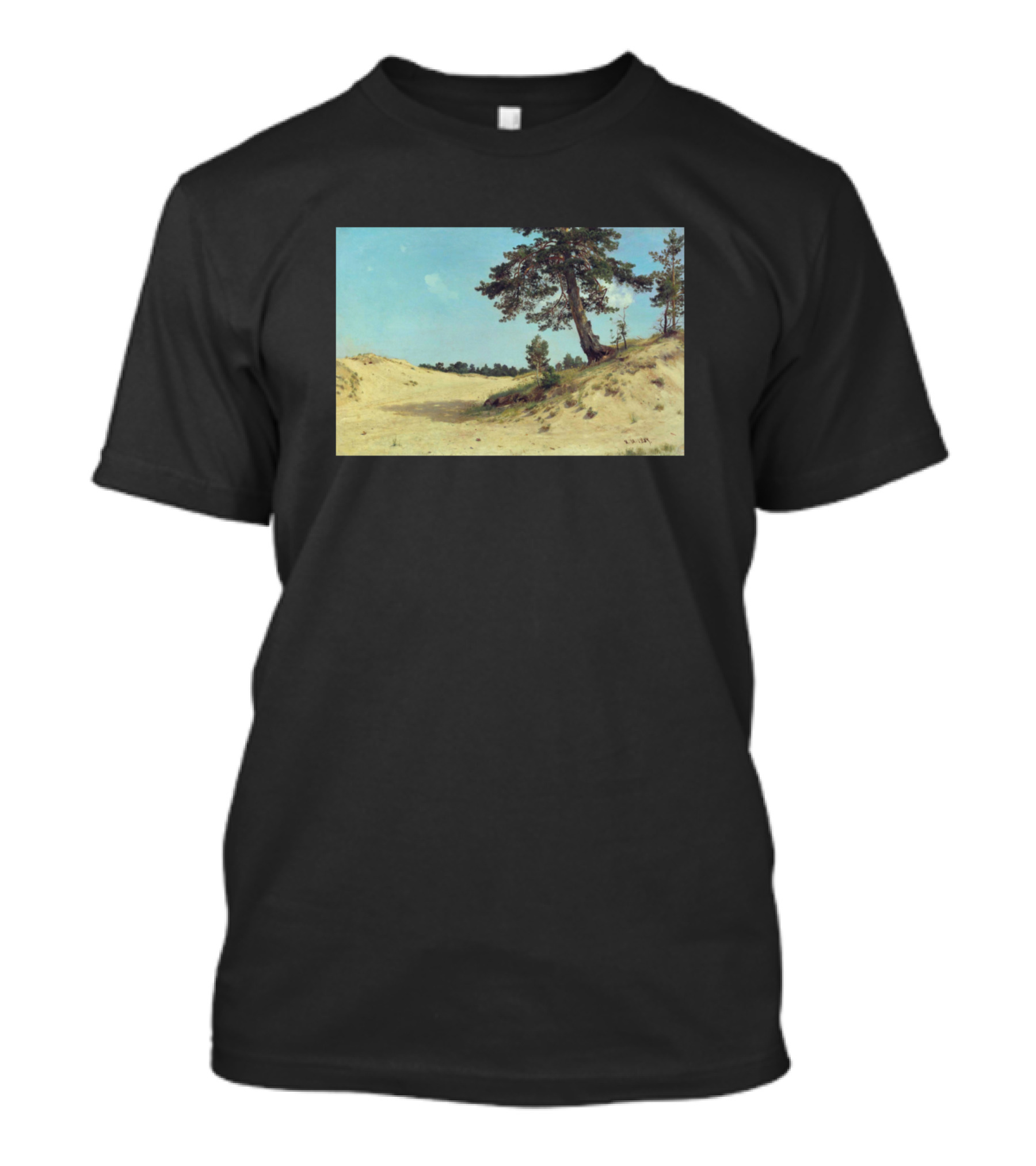 Pine On Sand Dunes By Ivan Shishkin Landscape Scene T-Shirt