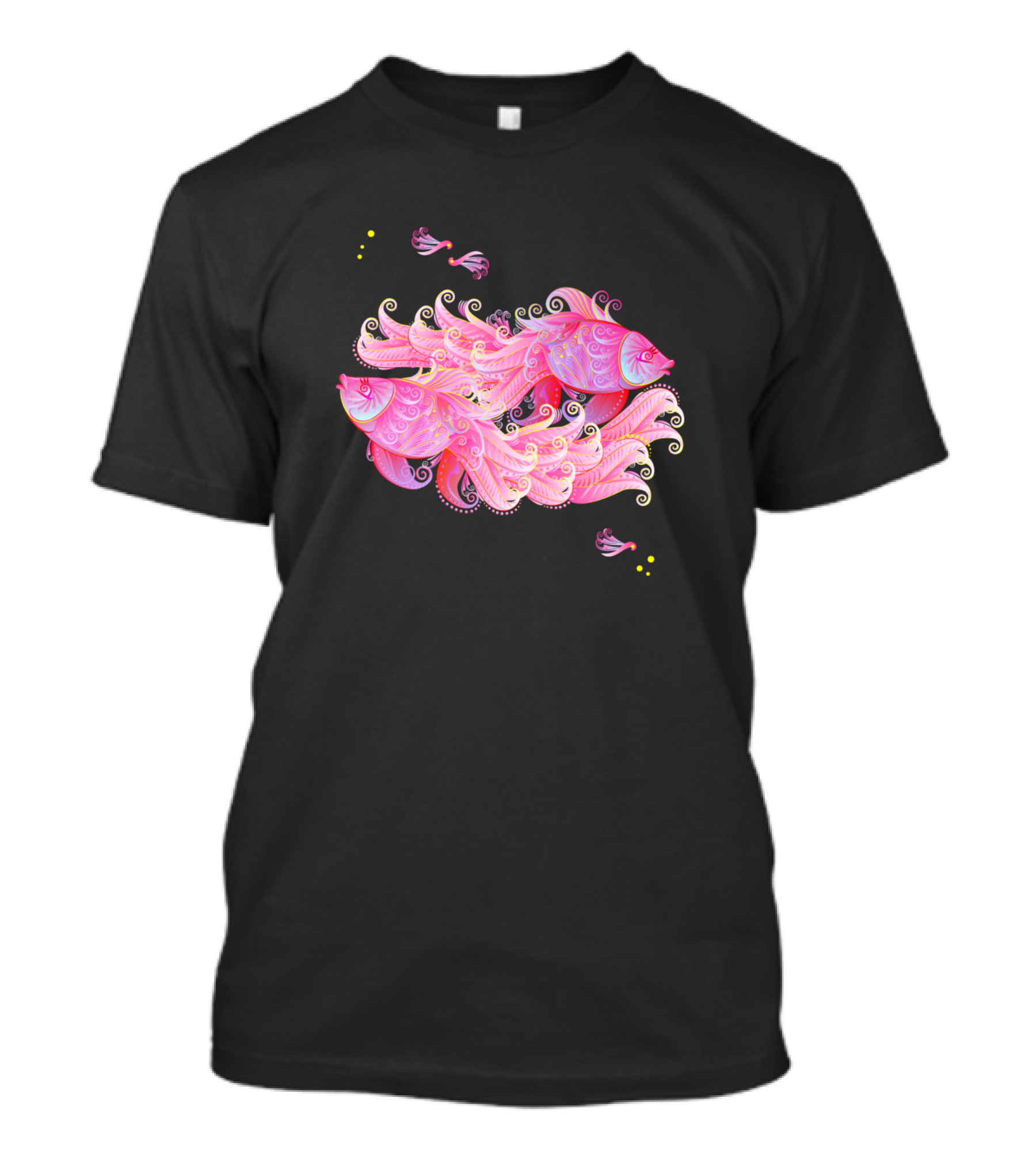 Pink Fishes Swirling T-Shirt