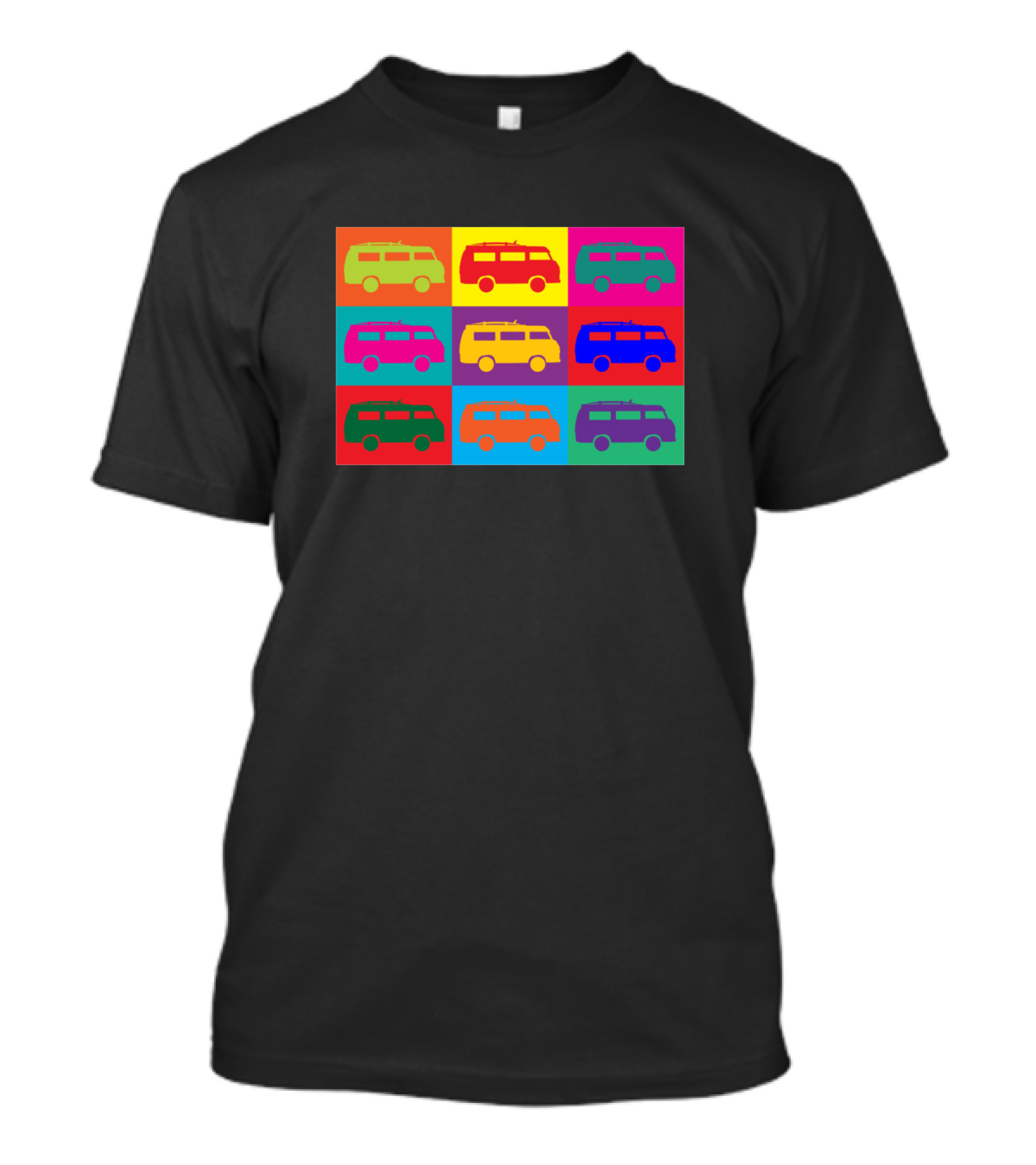 Pop Art Van Life Colorful Camper Vans T-Shirt