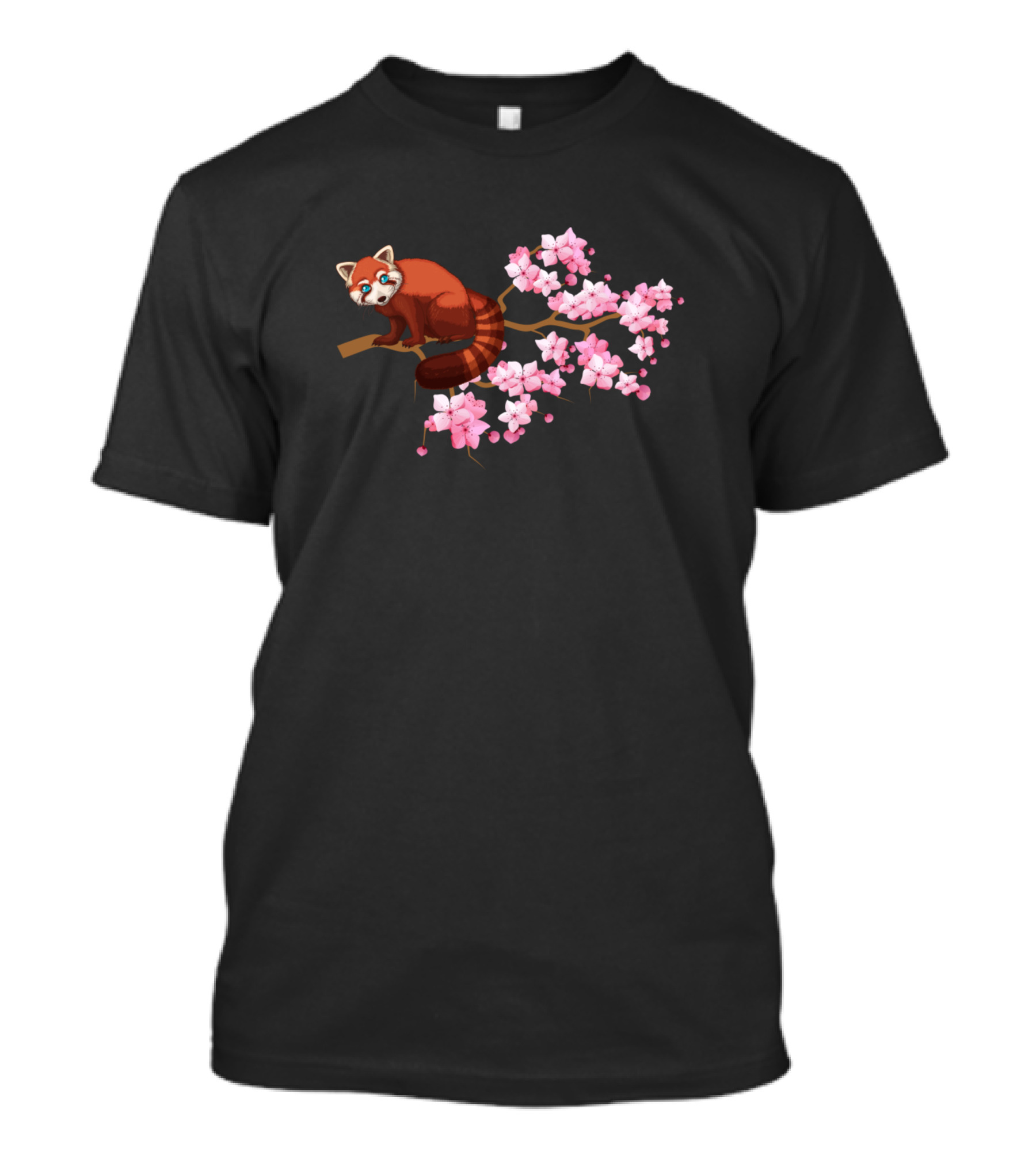 Red Panda On Japanese Cherry Blossom Tree Branch T-Shirt