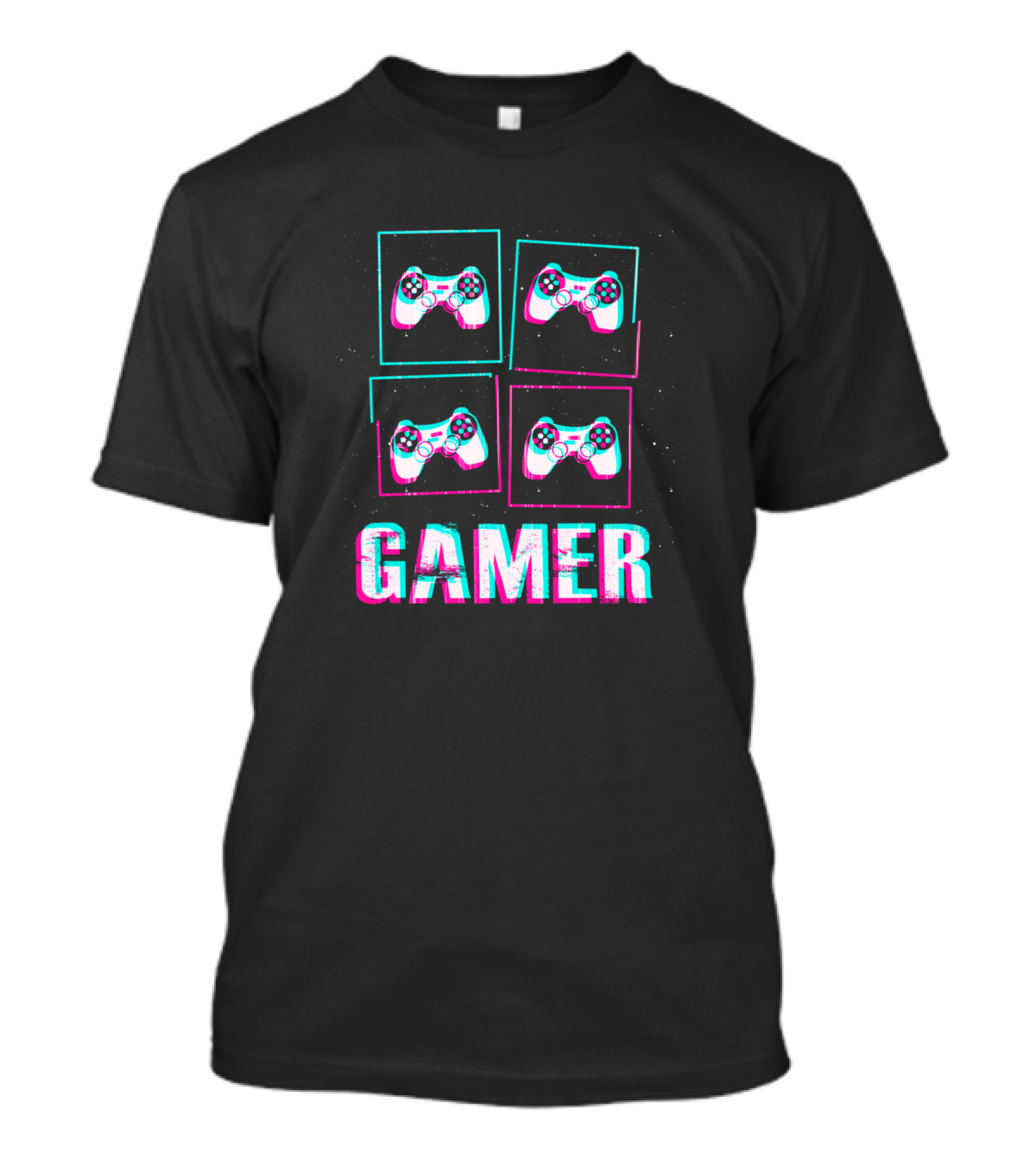 Retro Gamer Neon Controller T-Shirt