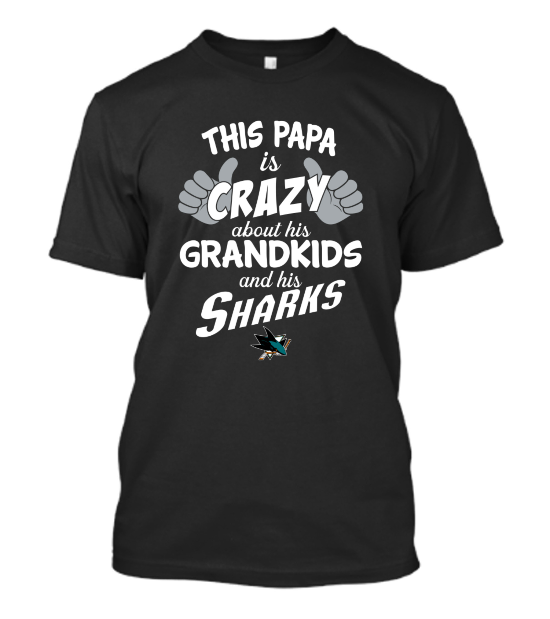 This Papa Is Crazy About His Grandkids And His San Jose Sharks T-Shirt