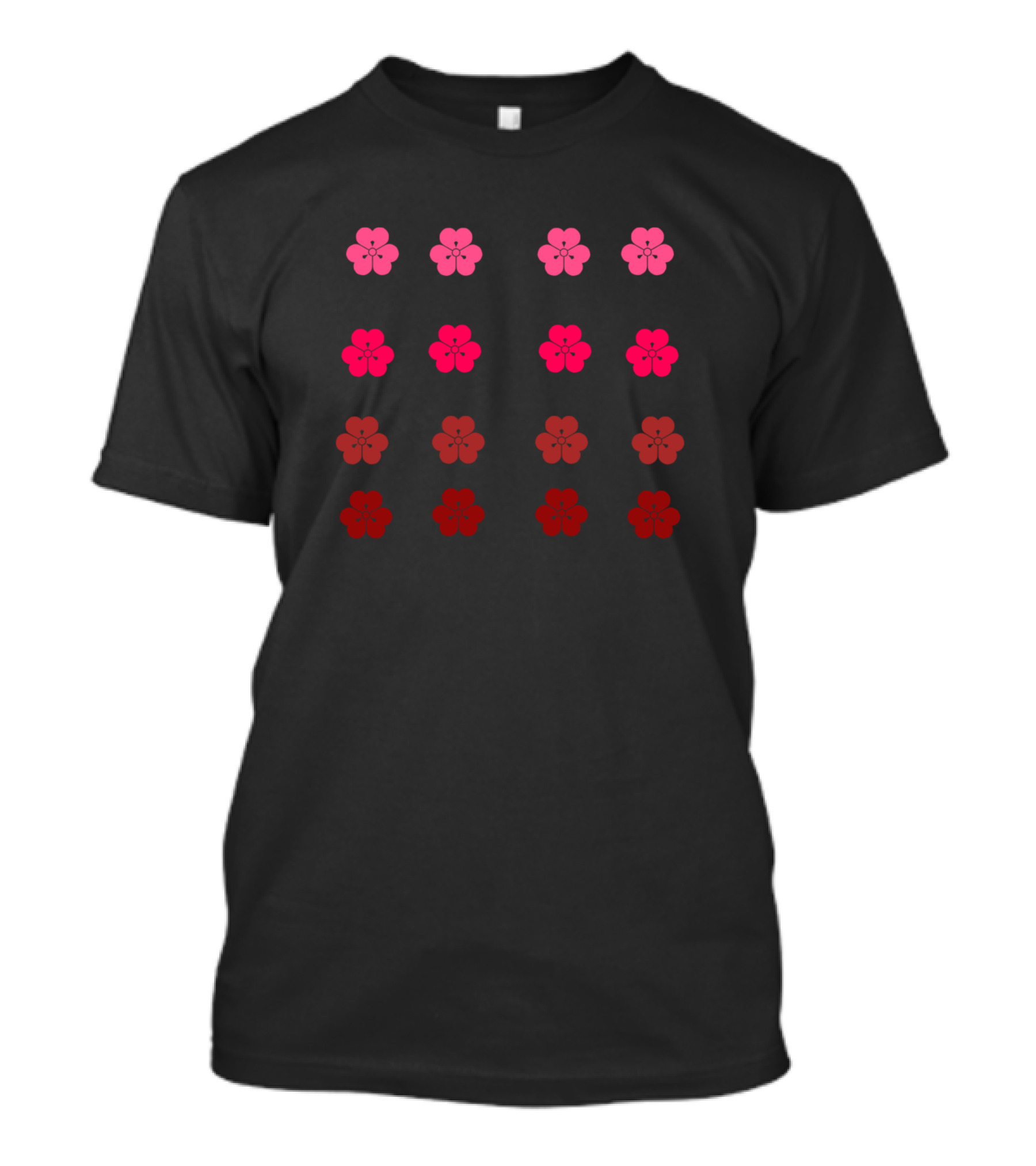 16 Pink Red Maroon Flowers T-Shirt