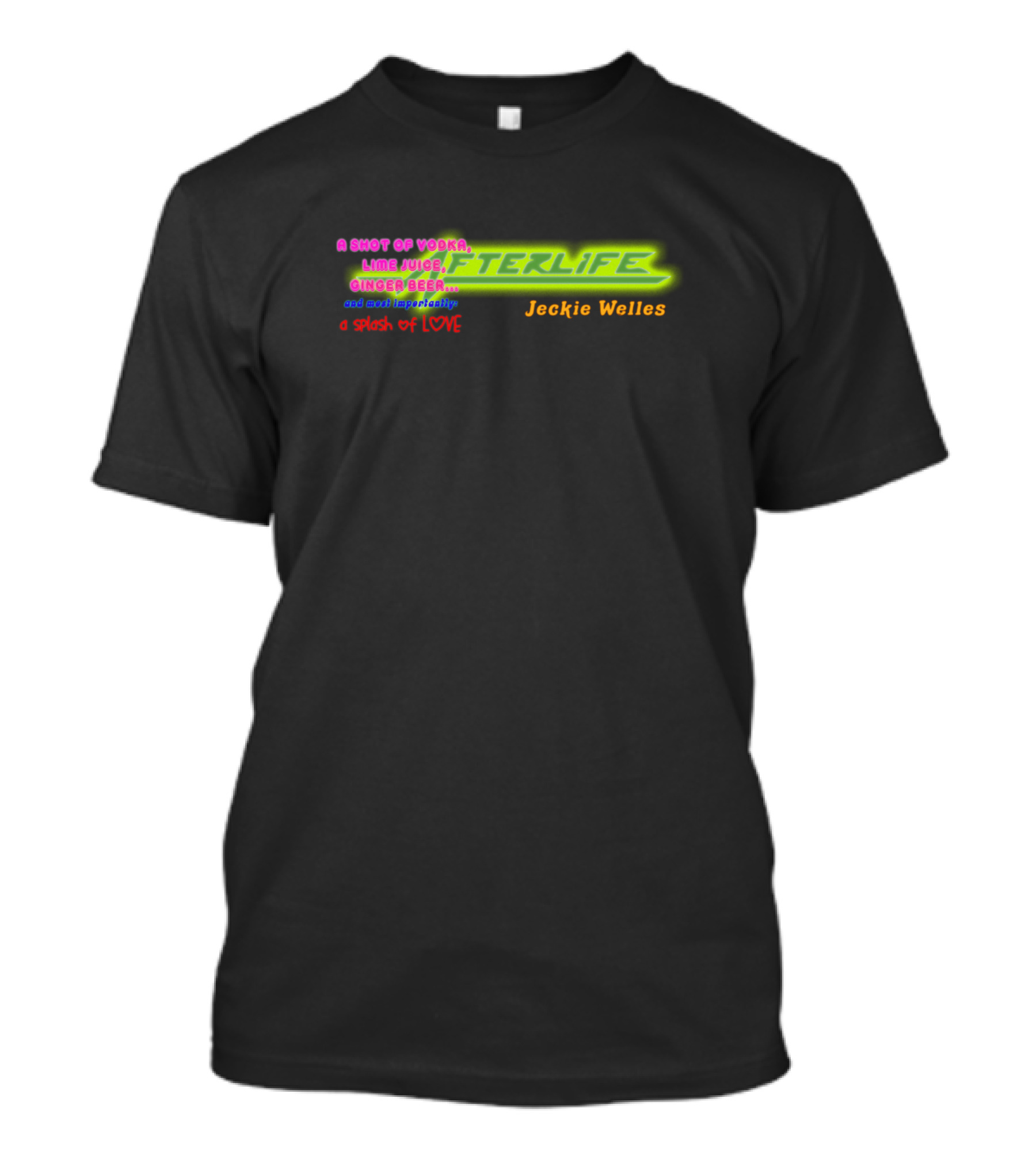 A Shot Of Vodka Afterlife Jackie Welles Cyberpunk 2077 Recipe T-Shirt