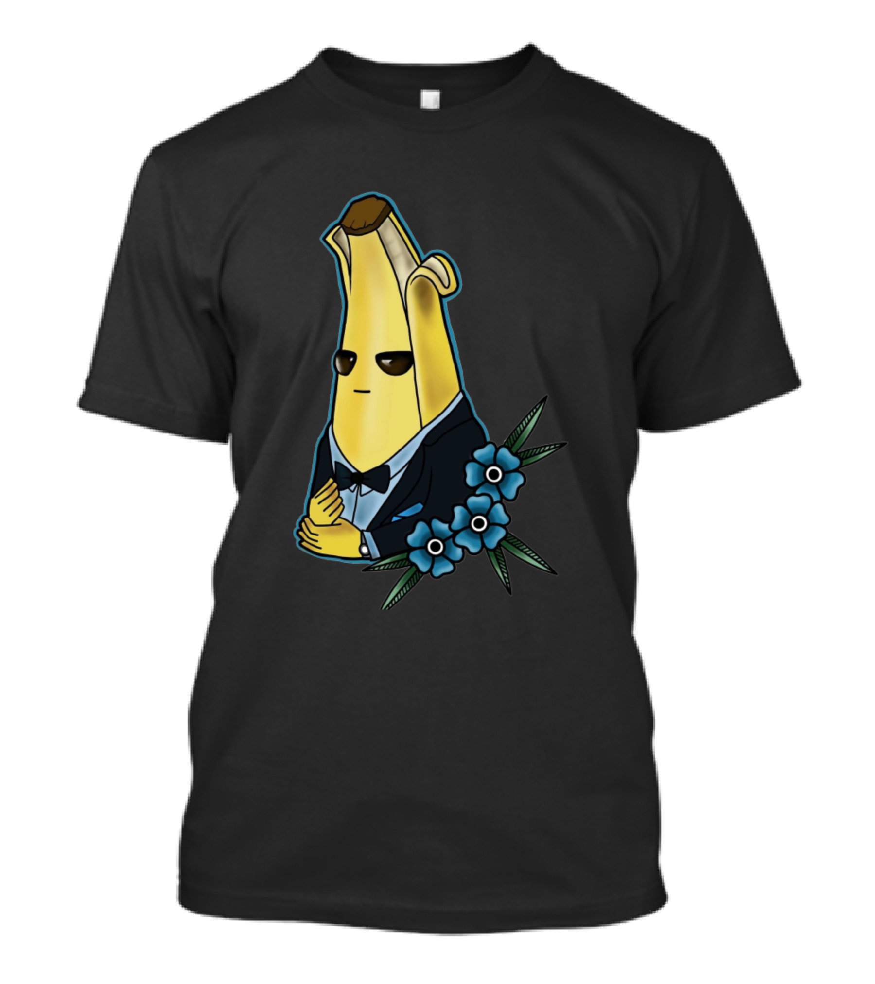 Agent Peely In Tuxedo With Blue Flowers T-Shirt