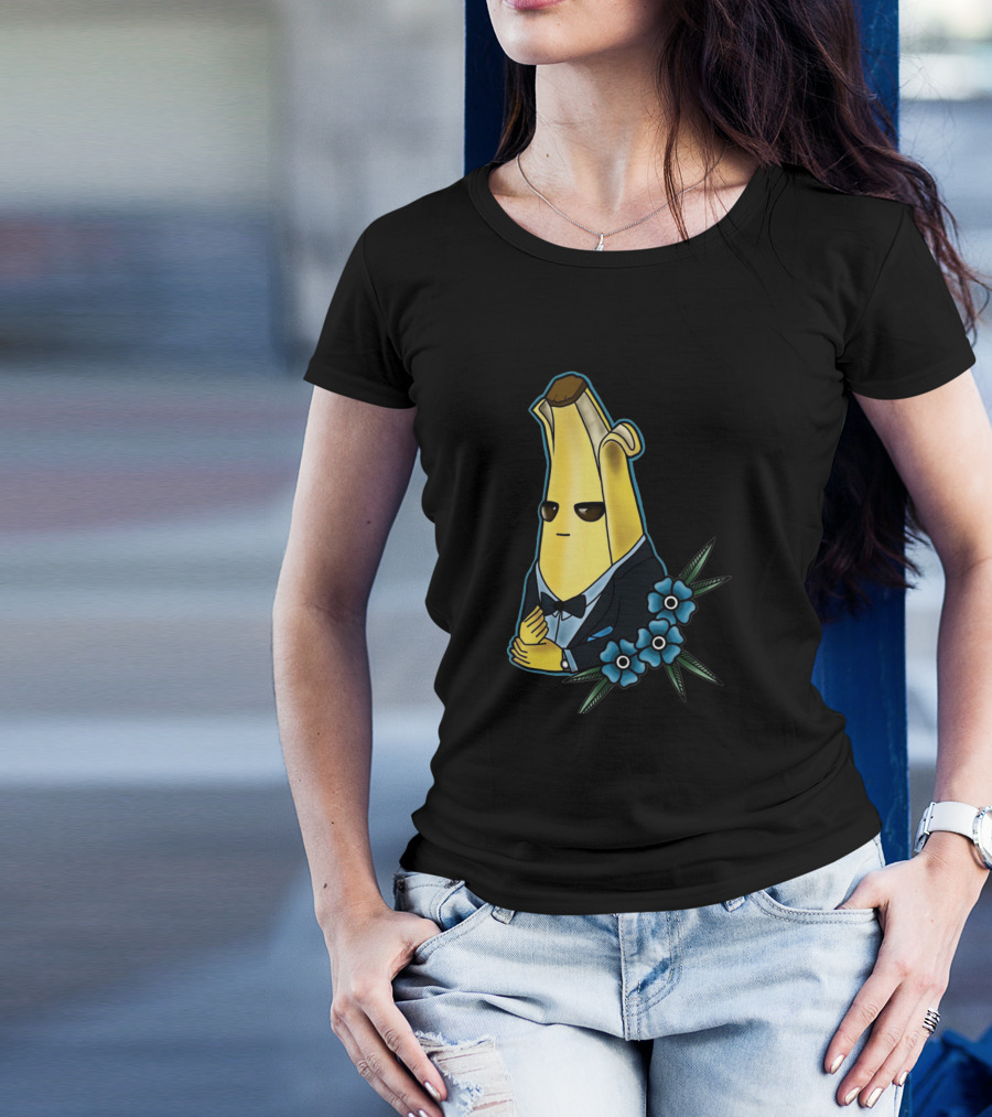 Agent Peely In Tuxedo With Blue Flowers T-Shirt